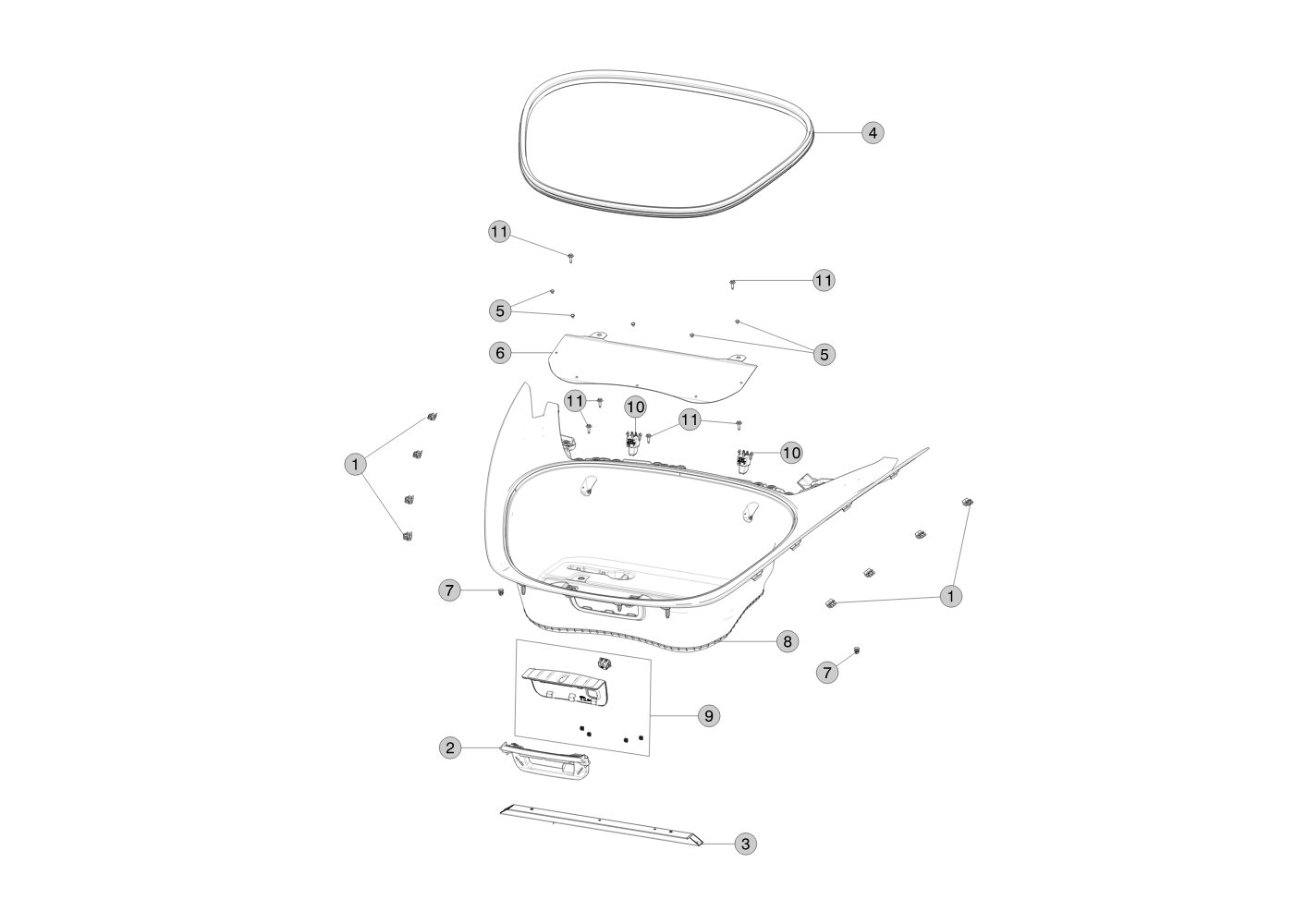 ASSEMBLY, FRUNK, MODEL 3 AH – 1645350-00-A