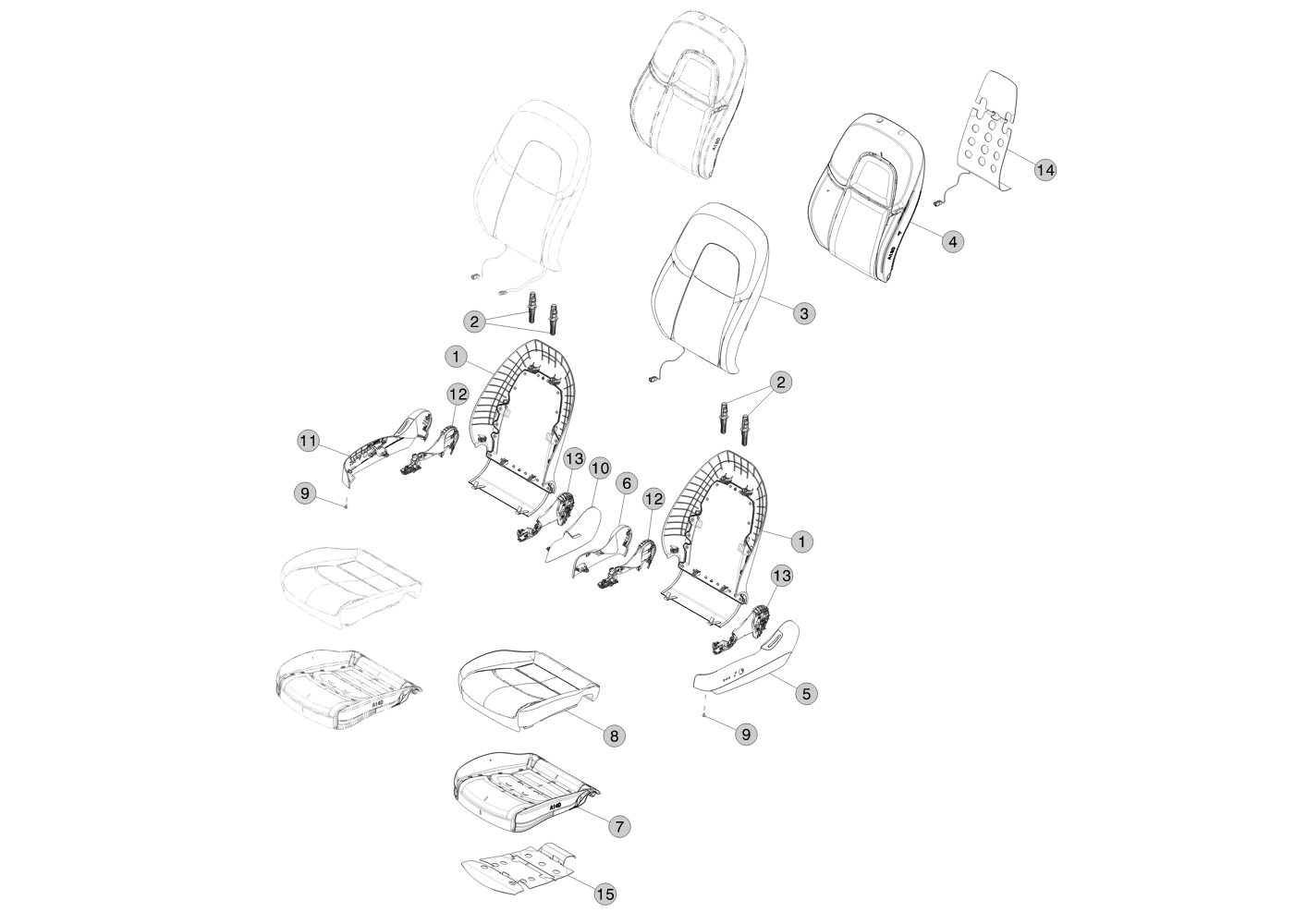 1ST ROW HEADREST POST GUIDE ASSEMBLY (1 pcs.) – 1098556-00-C