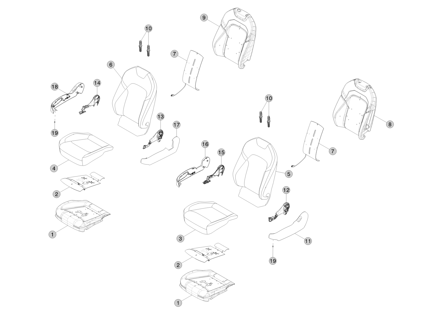 1ST ROW HEADREST POST GUIDE ASSEMBLY (1 pcs.) – 1098556-00-C