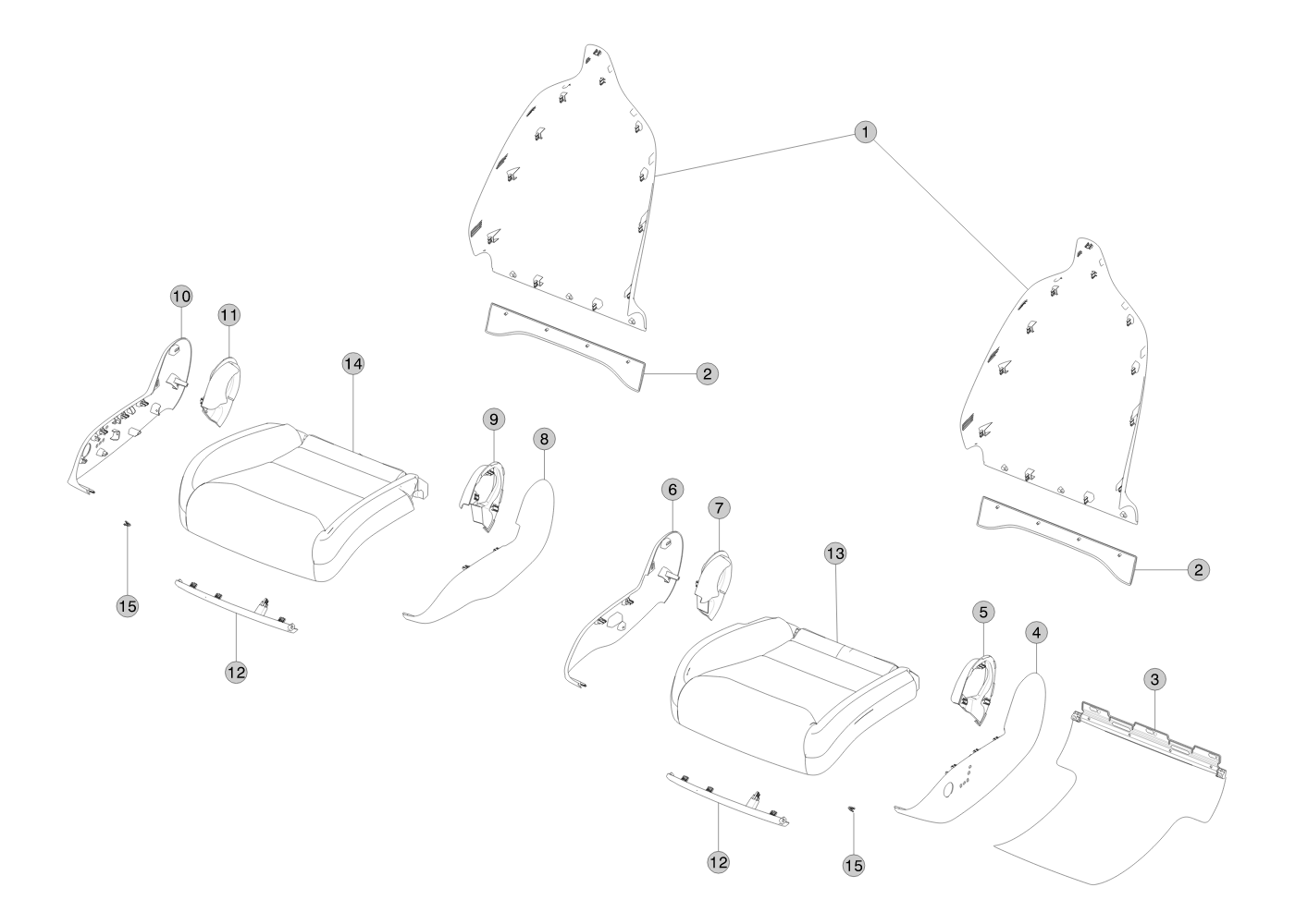 1ST ROW INBOARD SIDESHIELD - FOR LEFT HAND SEAT (1 pcs.) – 1083453-00-A