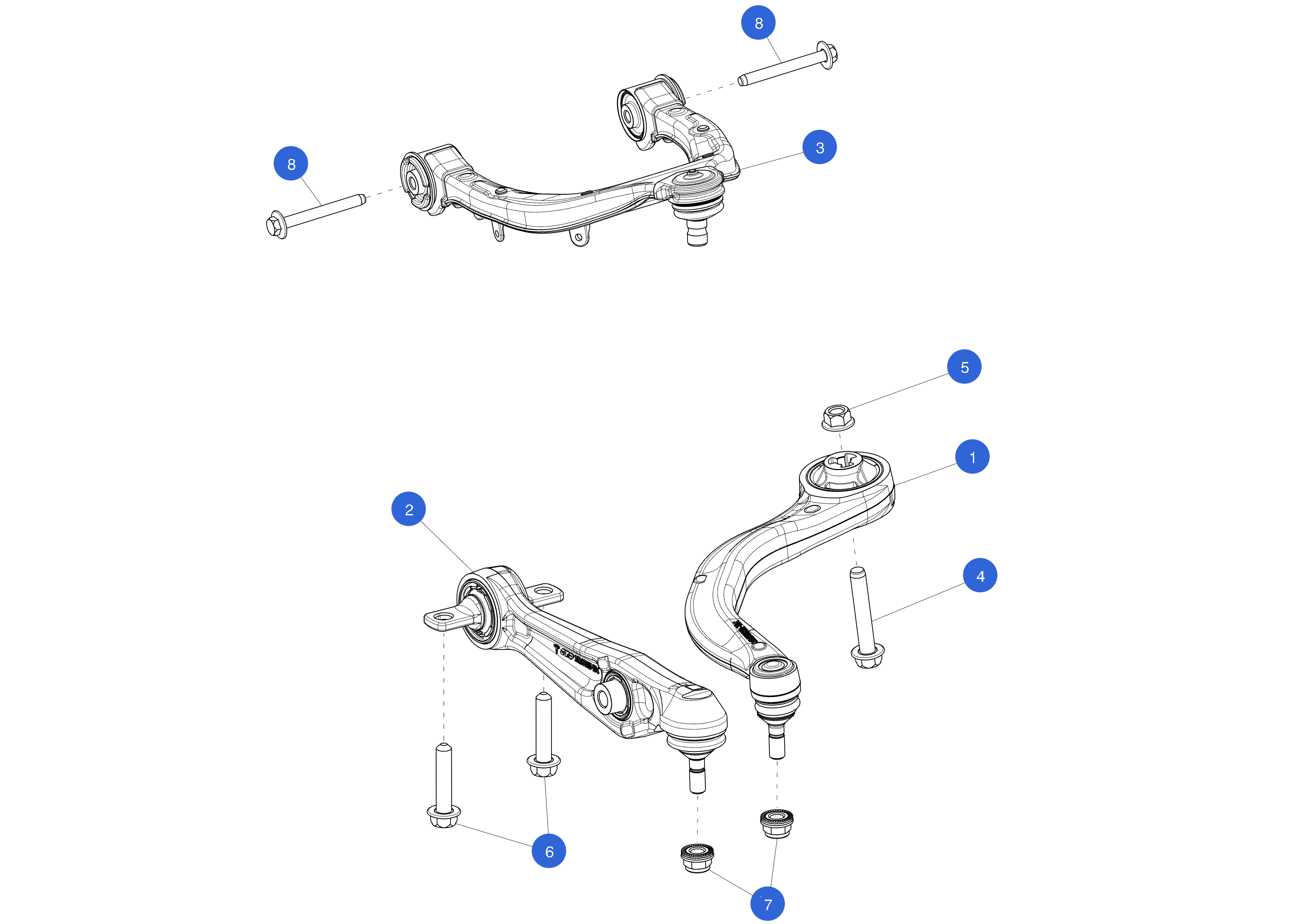 FRONT LOWER COMPLIANCE LINK ASSEMBLY - LEFT HAND (1 pcs.) – 1044354-00-A