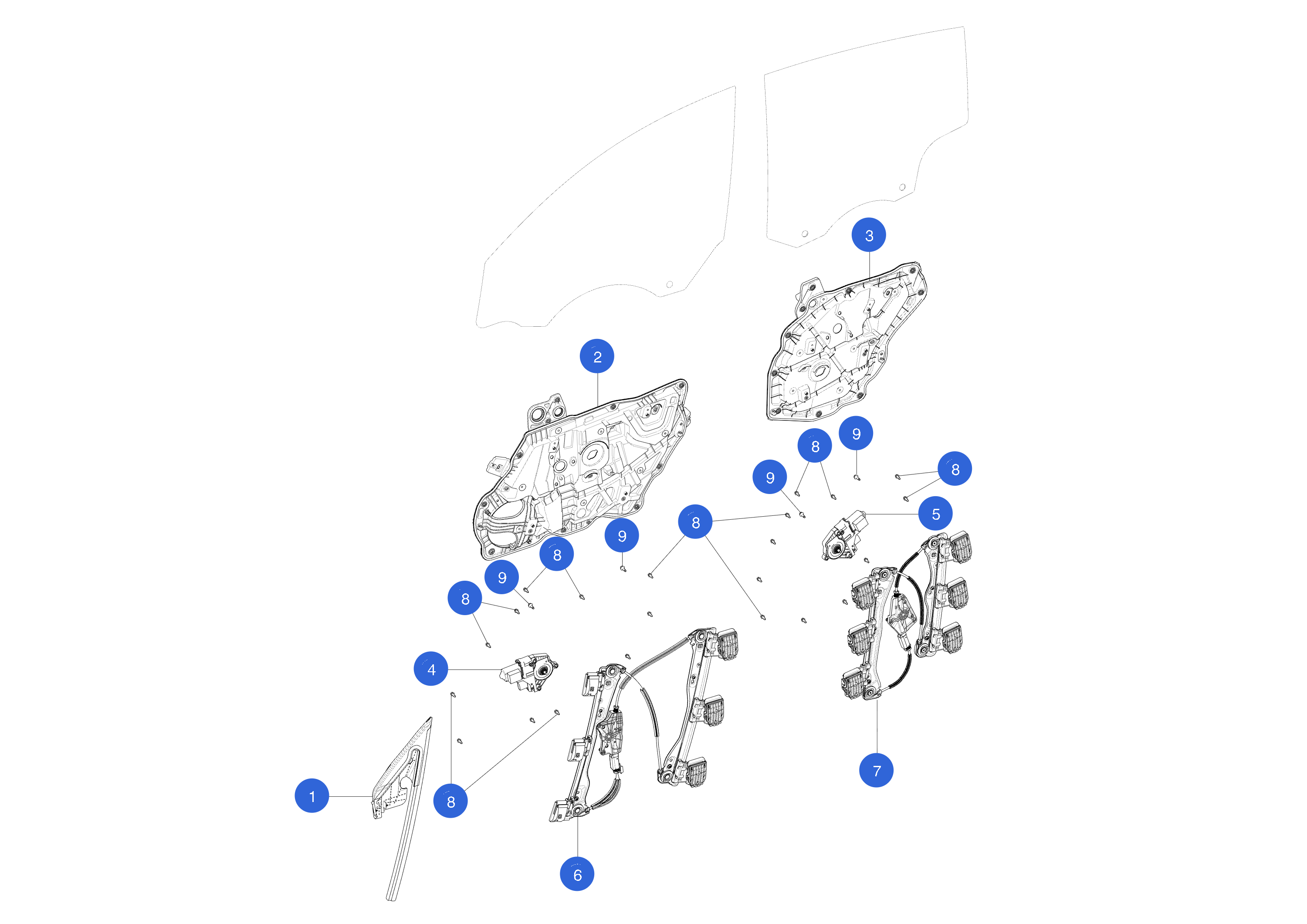 GLASS RUN SEAL - FRONT DOOR - RIGHT HAND (1 pcs.) – 1500067-00-B