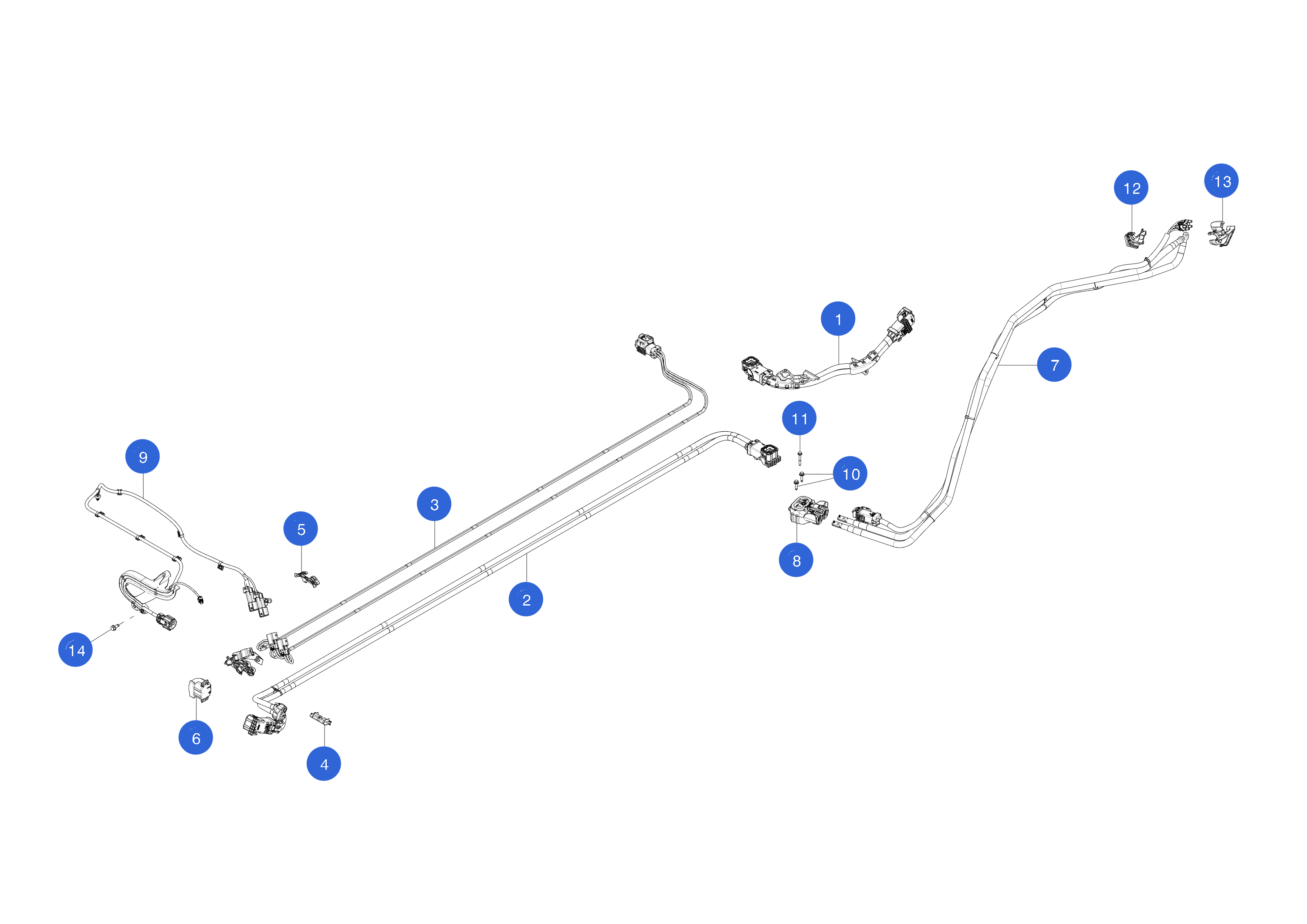 HIGH VOLTAGE HARNESS - FRONT DRIVE UNIT (1 pcs.) – 1109003-00-F