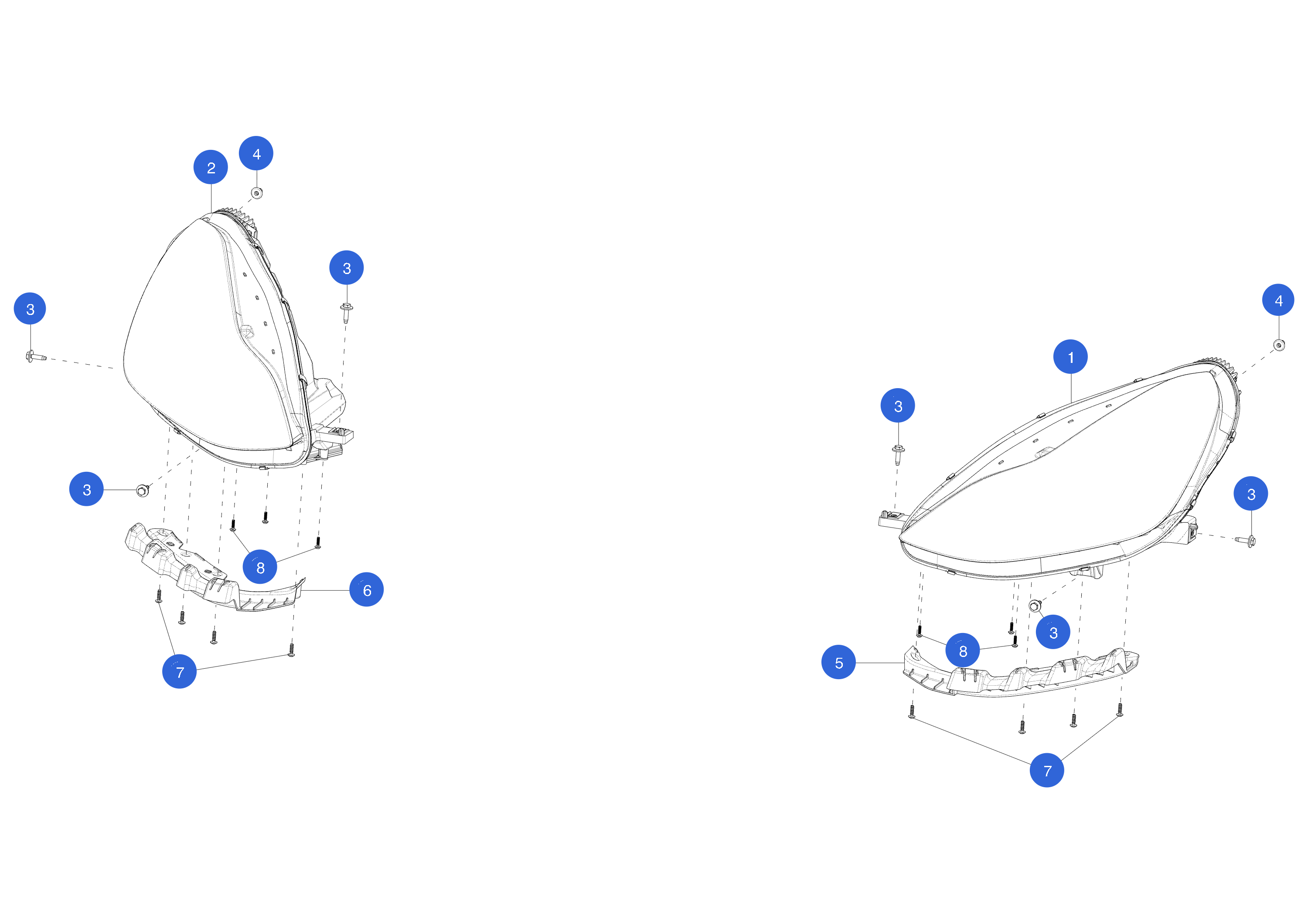GLOBAL HEADLAMP ASSEMBLY - LEFT HAND (1 pcs.) 1 – 1514952-10-E