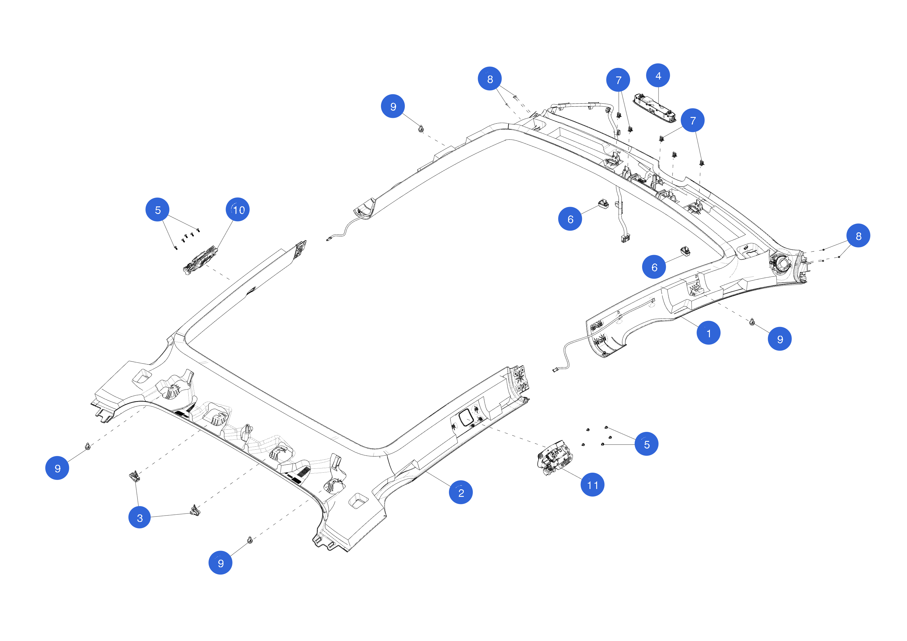 COAT HOOK &amp; MAP LIGHT - RIGHT HAND (1 pcs.) – 1680907-00-B