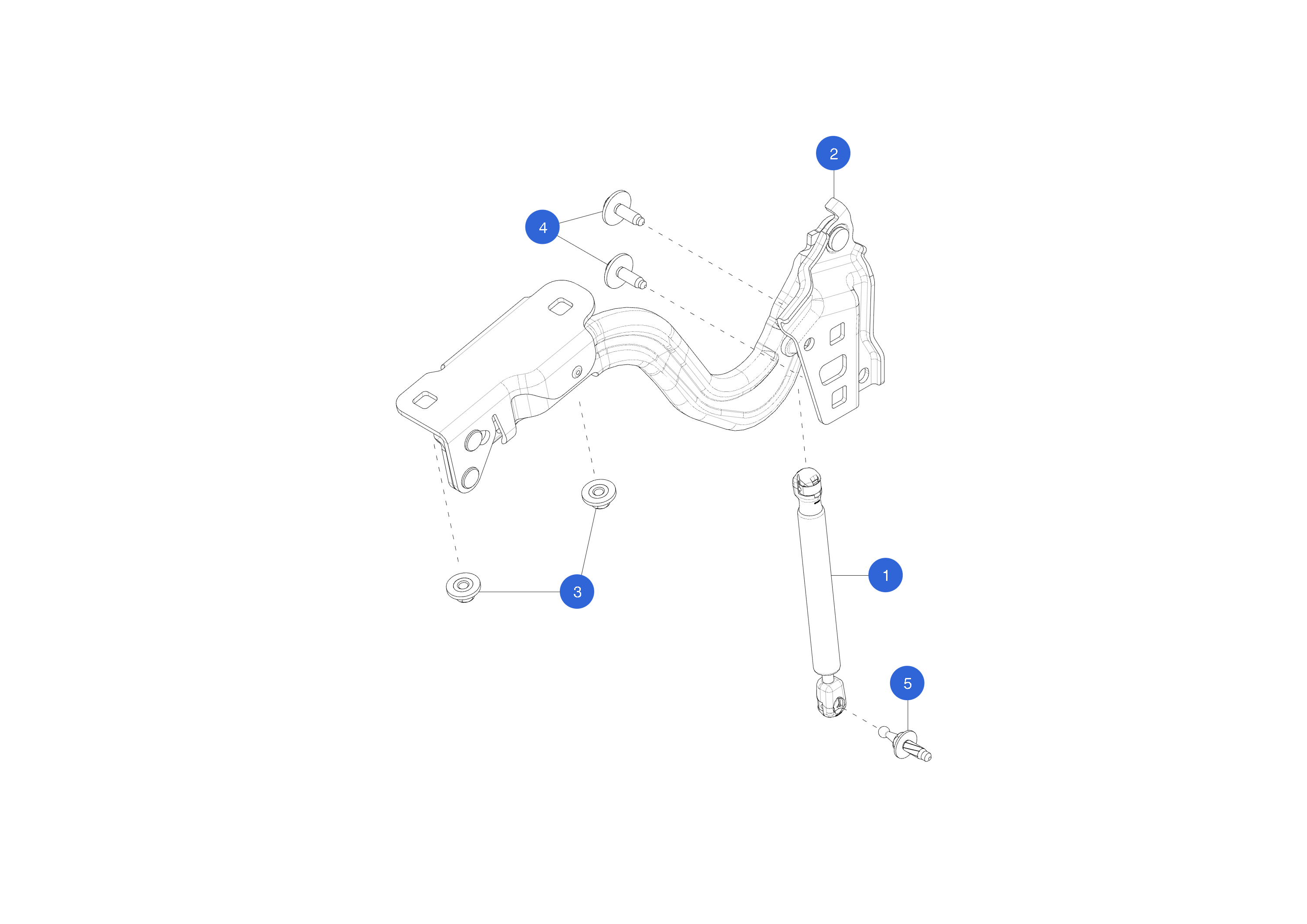 HOOD HINGE - LEFT HAND – 1943663-01-A