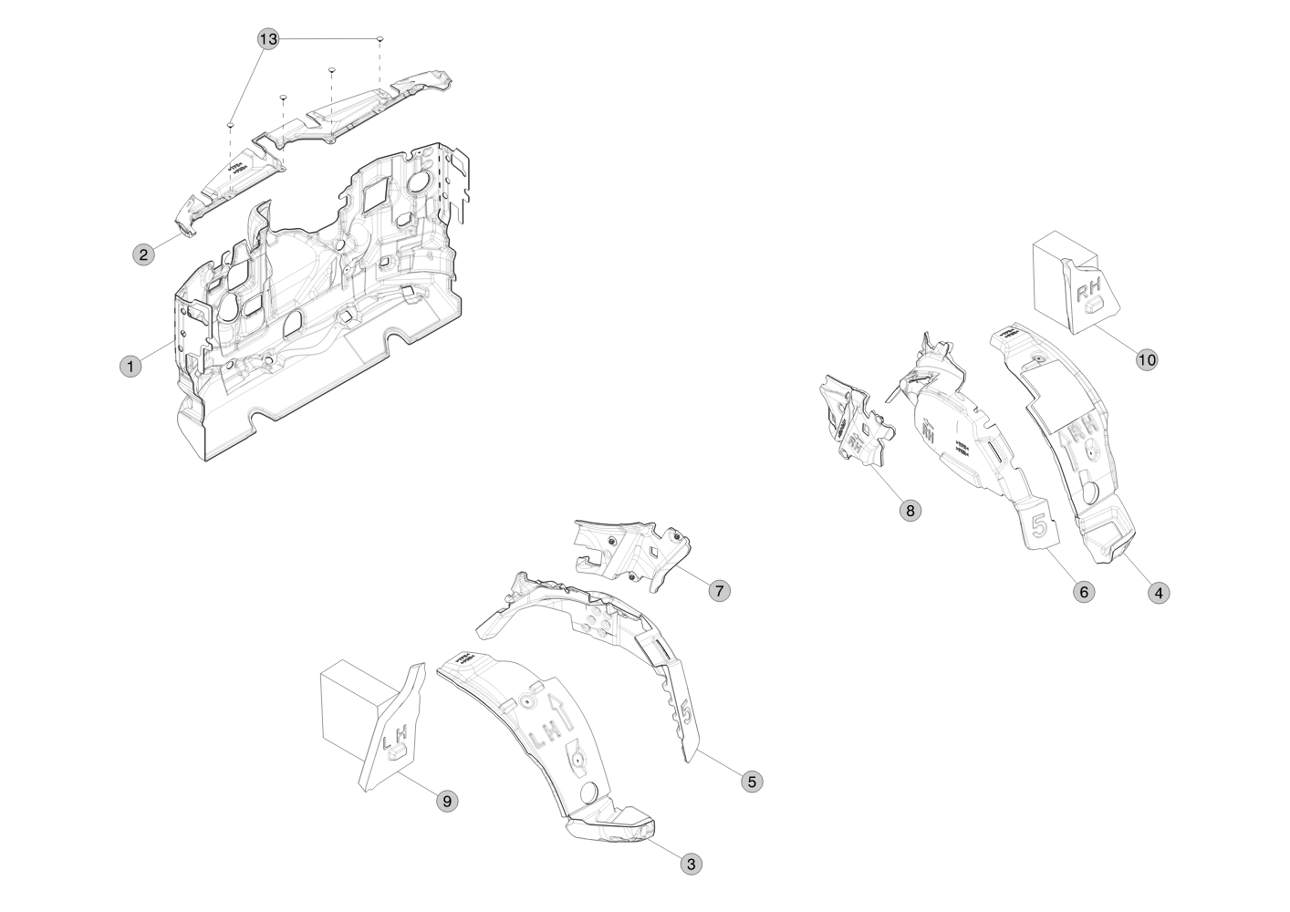 WHEELHOUSE INSULATOR - REAR - LEFT HAND (1 pcs.) – 1935896-00-B