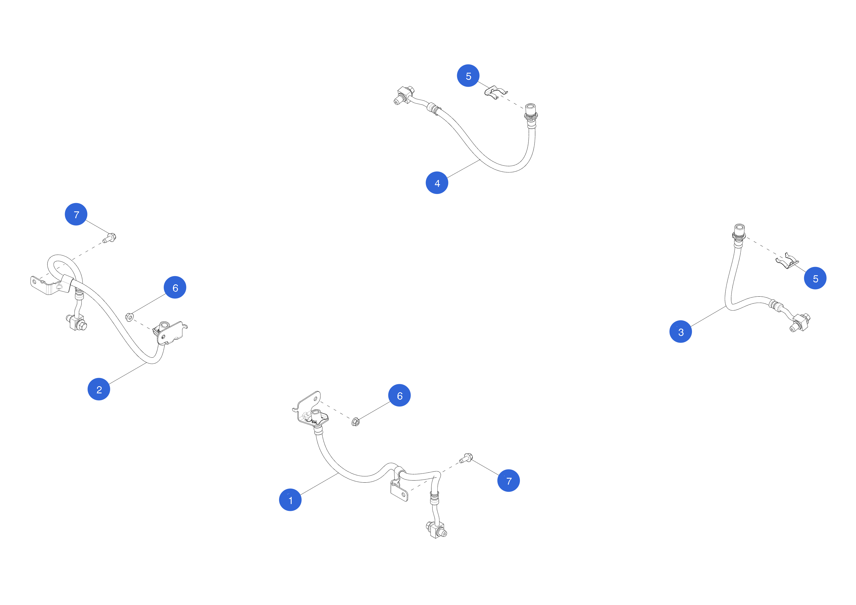 BRAKE HOSE ASSEMBLY - REAR - RIGHT HAND - PERFORMANCE (1 pcs.) – 1188734-00-A