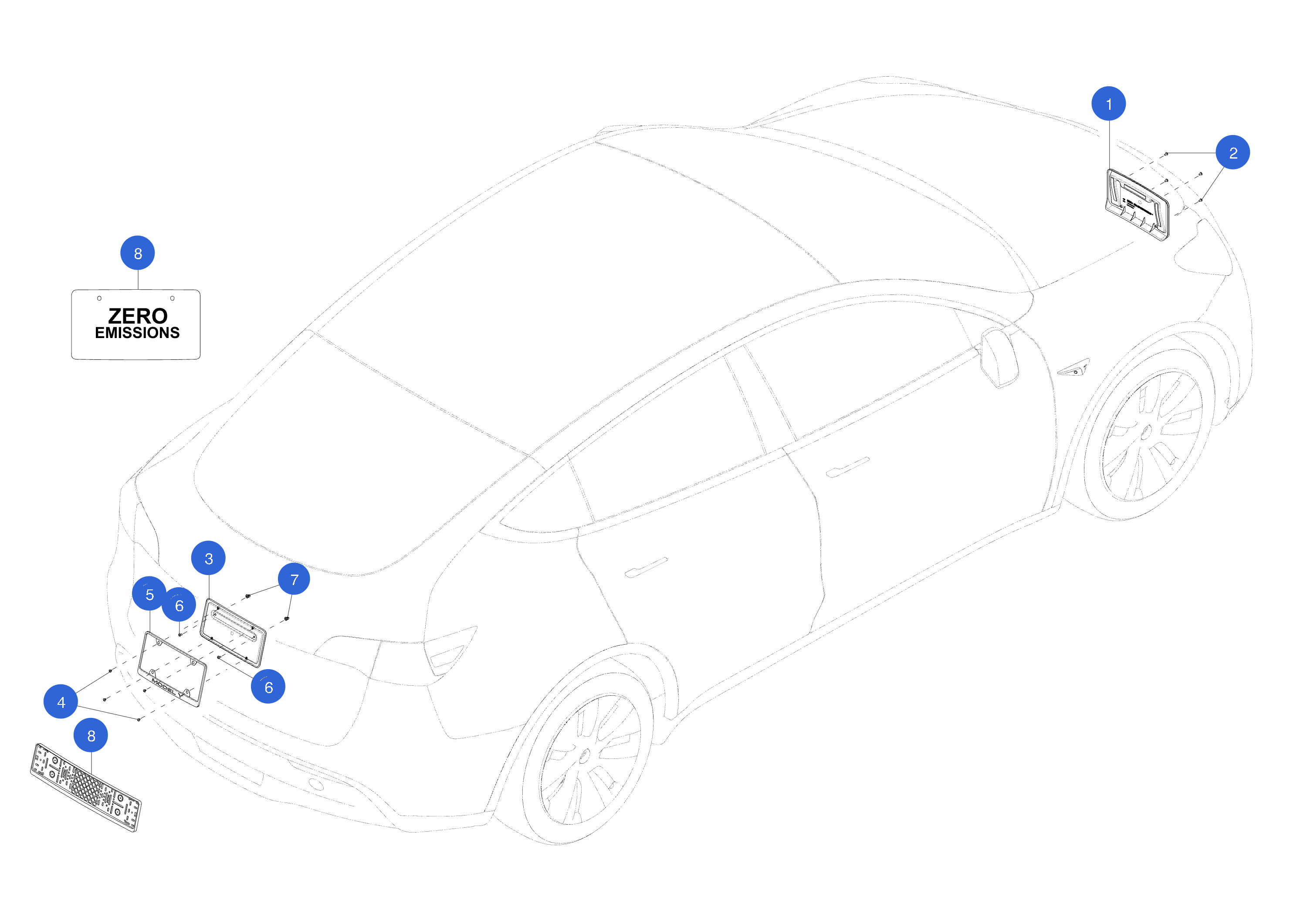 FRONT LICENSE PLATE BRACKET - AU (1 pcs.) – 1493100-00-B