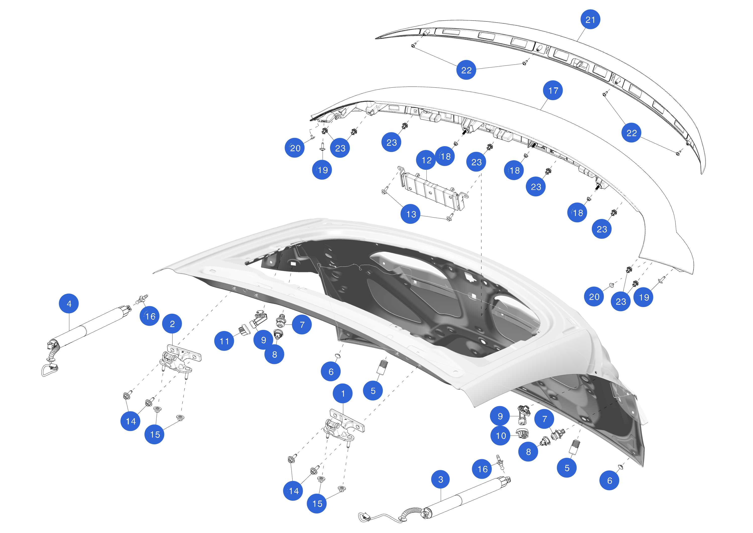 LIFTGATE HINGE ASSEMBLY - LEFT HAND – 2100723-00-B