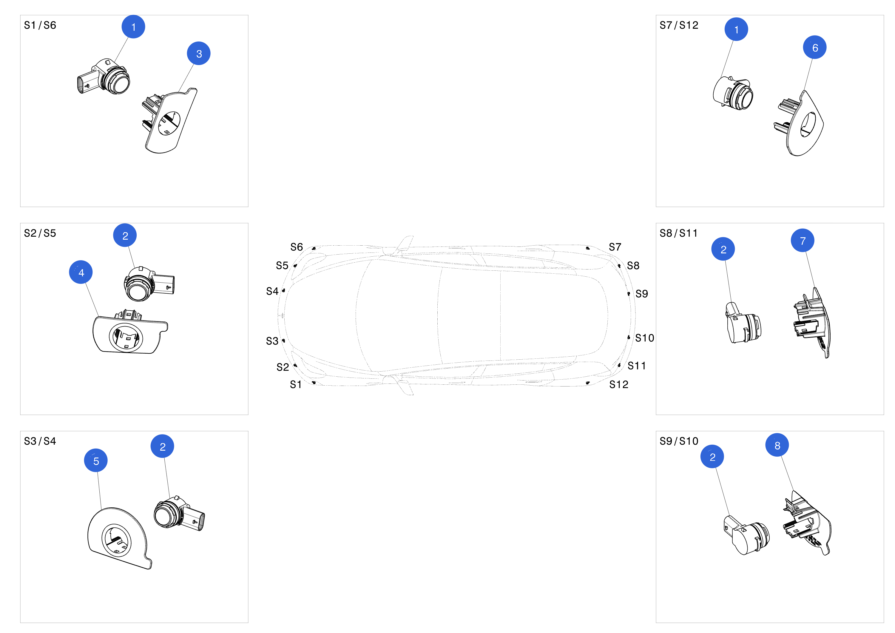 FRONT FASCIA BRACKET - PA SENSOR S6 (1 pcs.) – 1493758-00-A