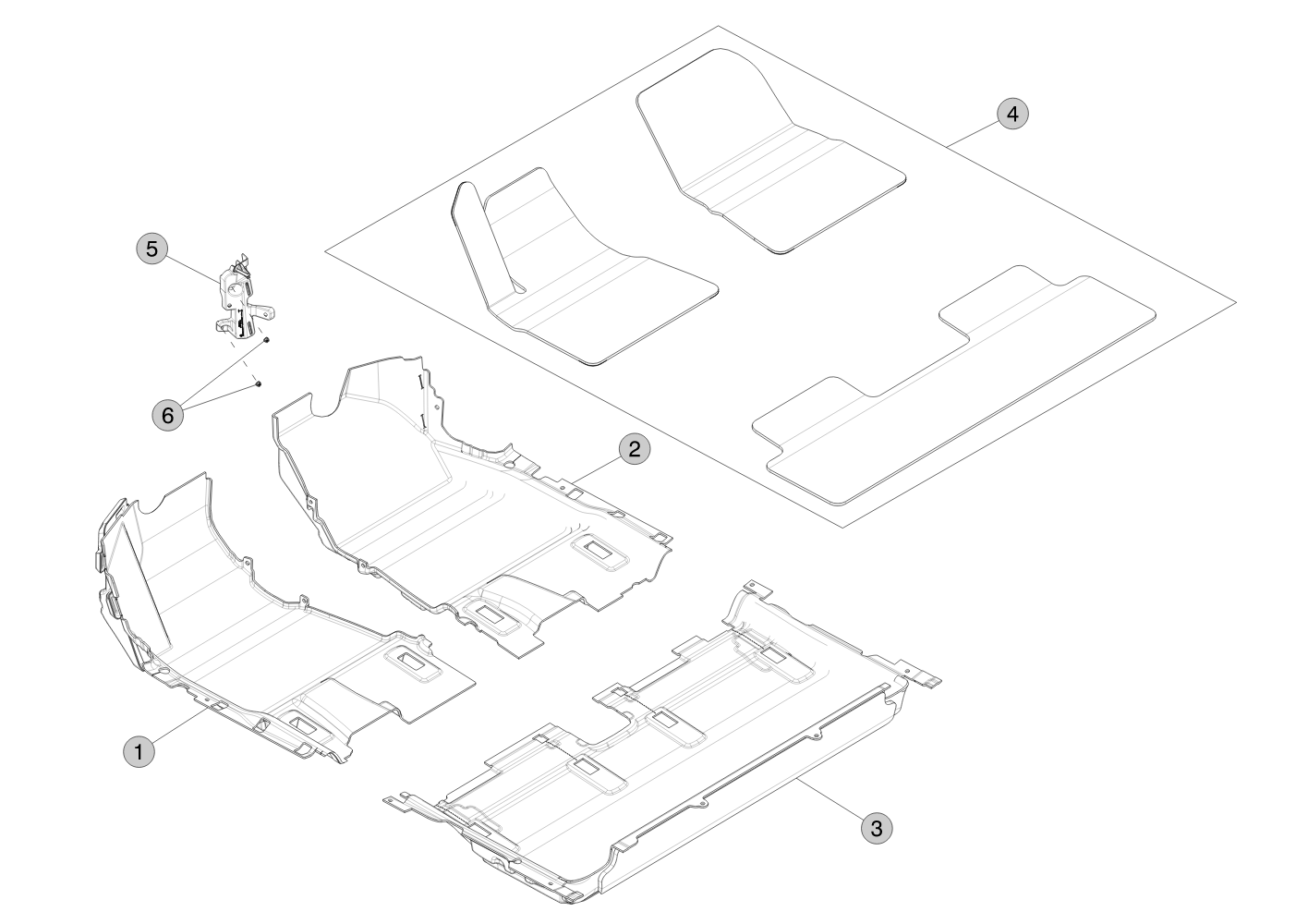 FLOOR MAT KIT - LEFT HAND DRIVE - END ITEM – 1516554-00-A