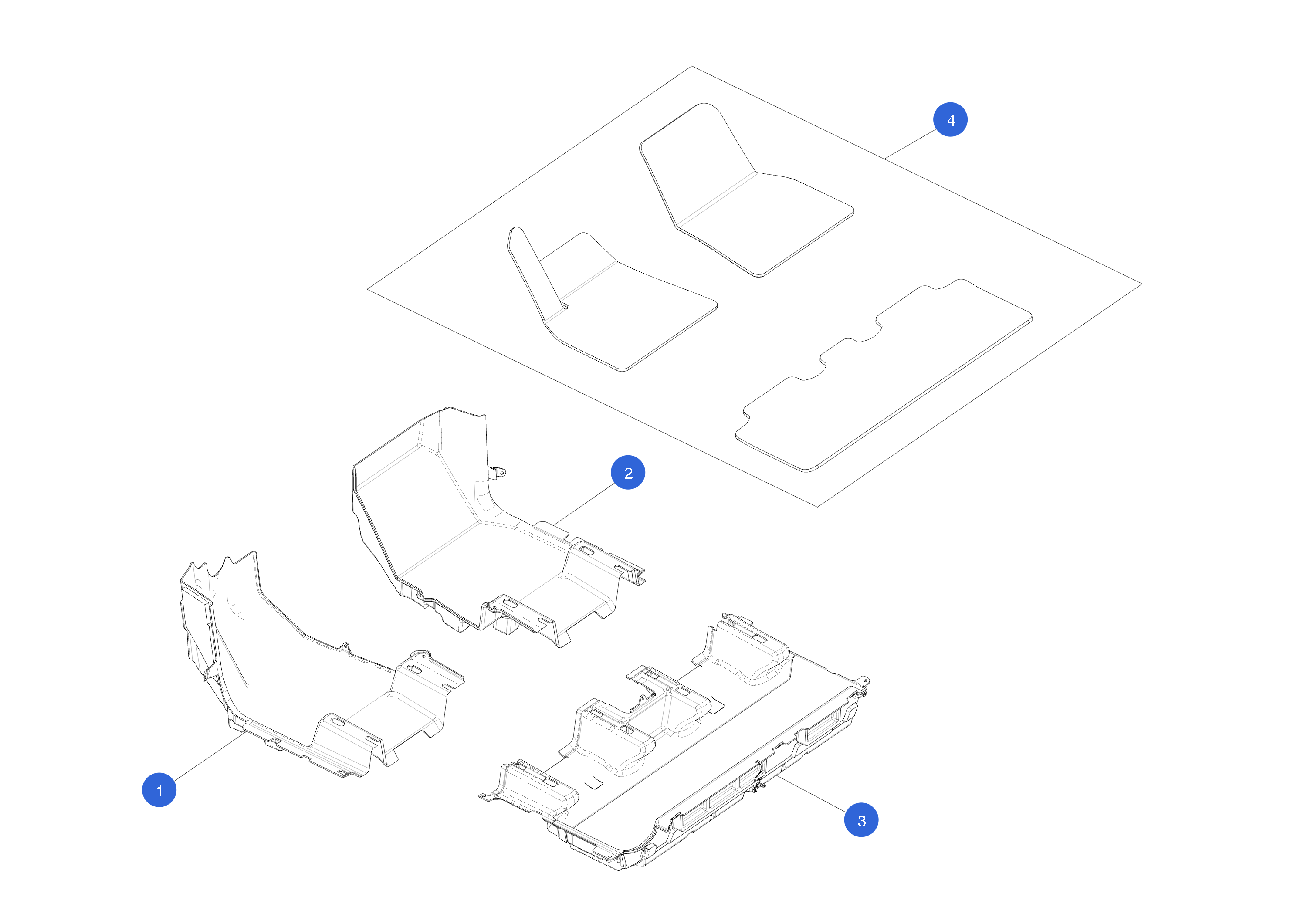 CABIN CARPET - FRONT - RIGHT HAND (1 pcs.) 1 – 1493060-02-I