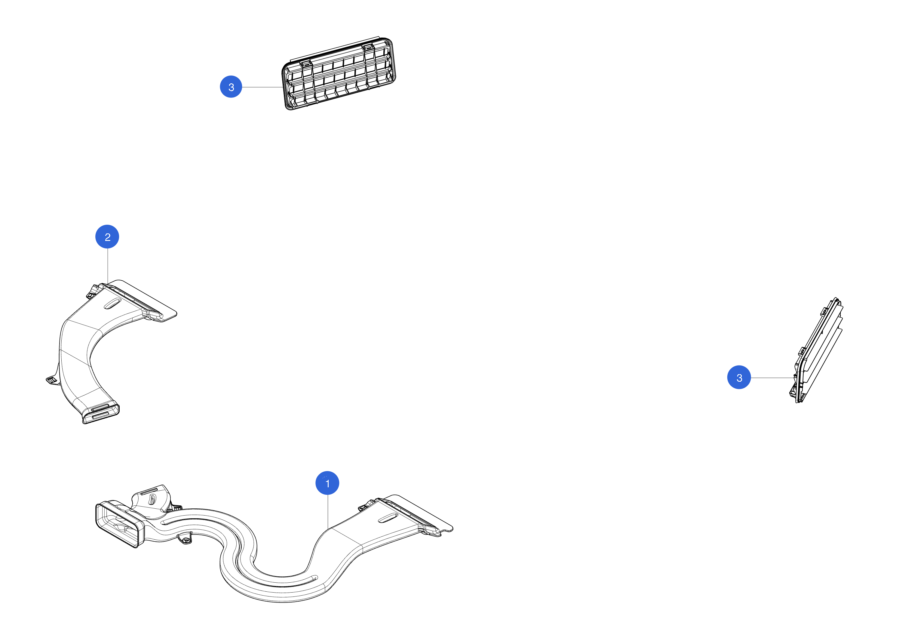 HVAC - SECOND ROW FLOOR DUCTING - MAIN (1 pcs.) – 1501068-00-A