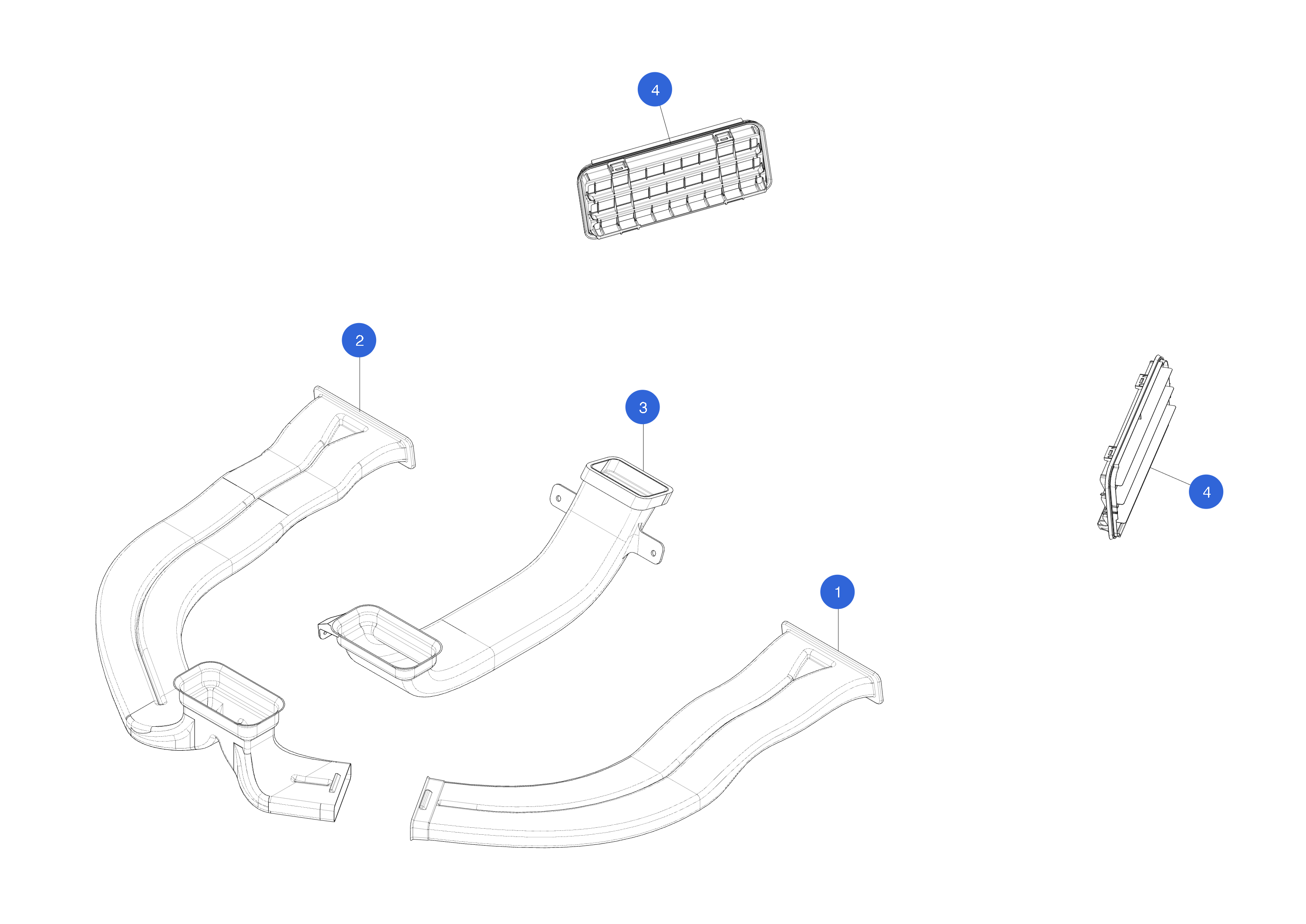HVAC - SECOND ROW FLOOR DUCTING - RIGHT HAND – 1931362-00-A