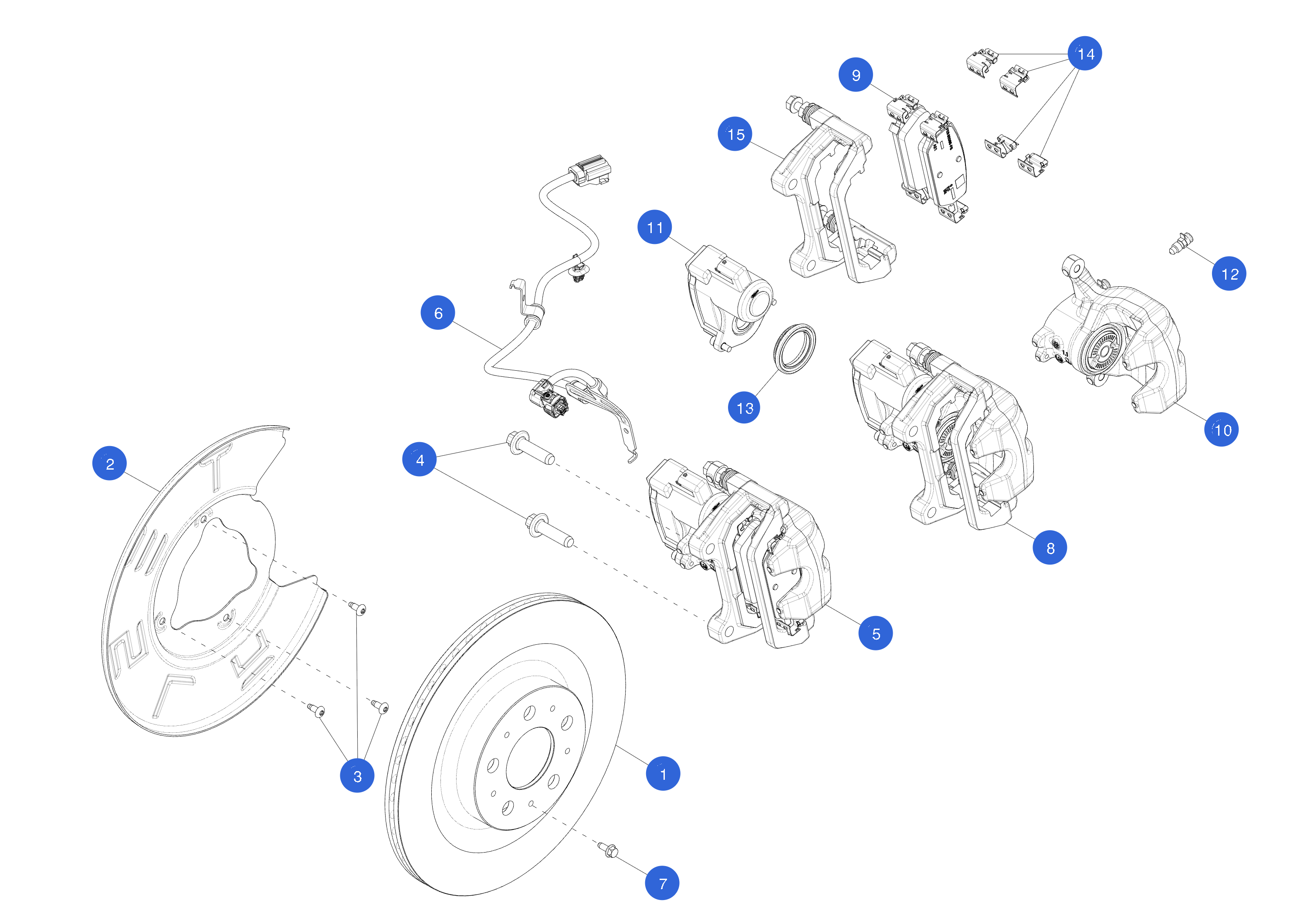 BRAKE SHIELD - REAR- LEFT HAND - PERFORMANCE (1 pcs.) – 1044665-00-C