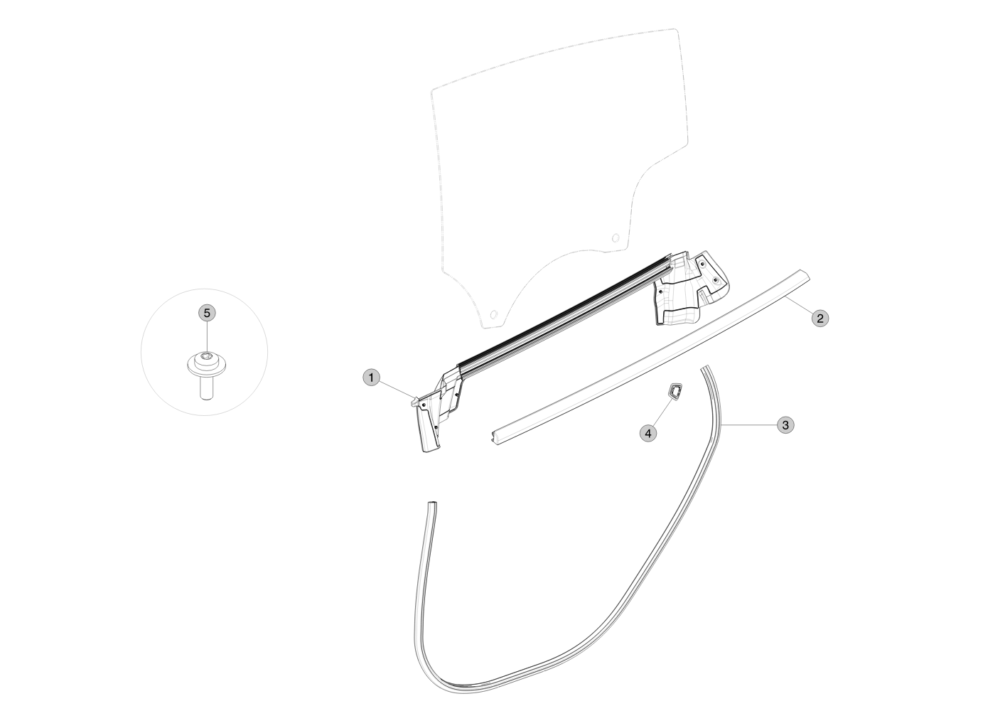 INNER BELT SEAL - REAR DOOR - LEFT – 1090503-99-I