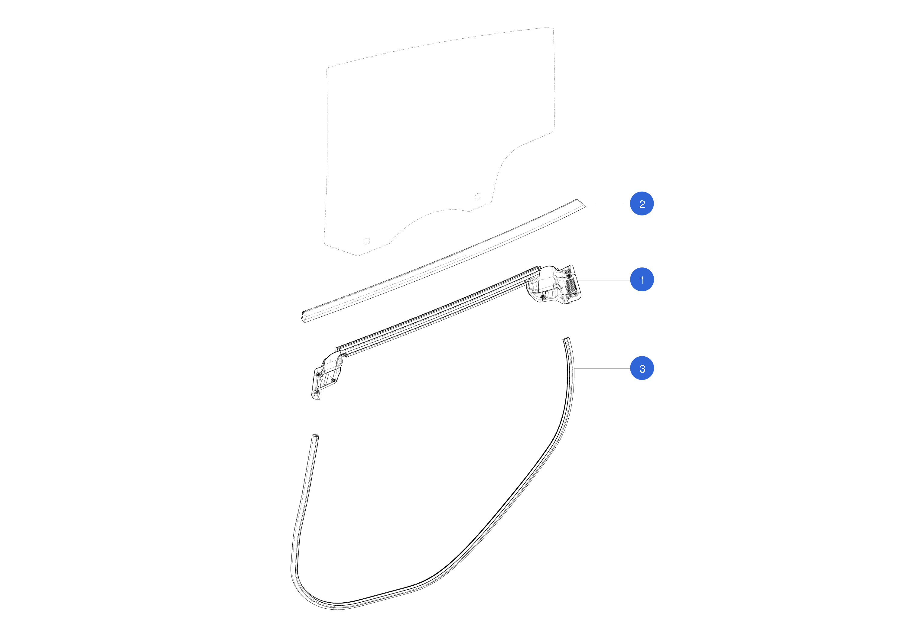 INNER BELT SEAL ASSEMBLY - REAR DOOR - LEFT HAND (1 pcs.) – 1500064-00-F