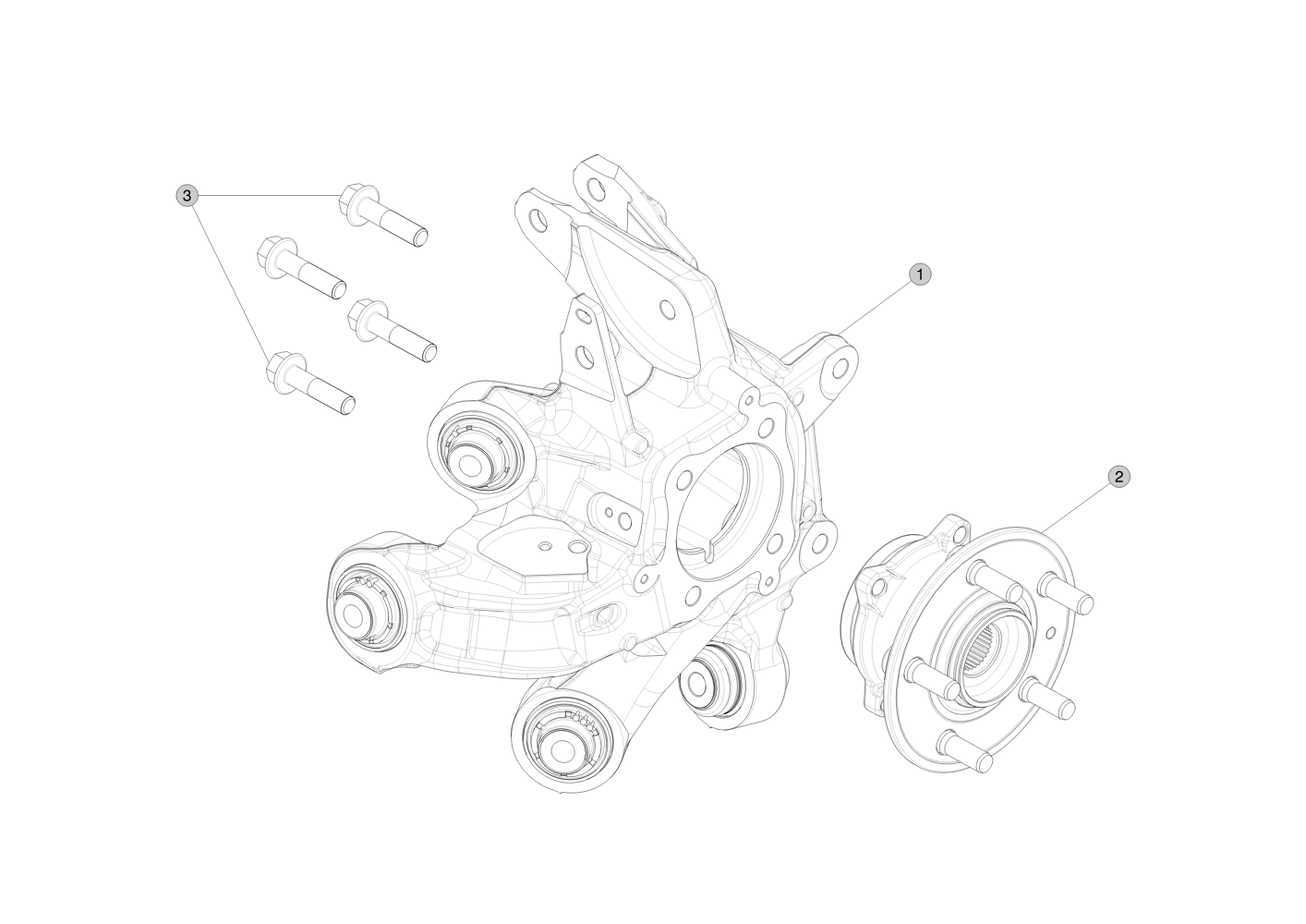 HUB AND BEARING ASSEMBLY (2 pcs.) – 1027170-00-B