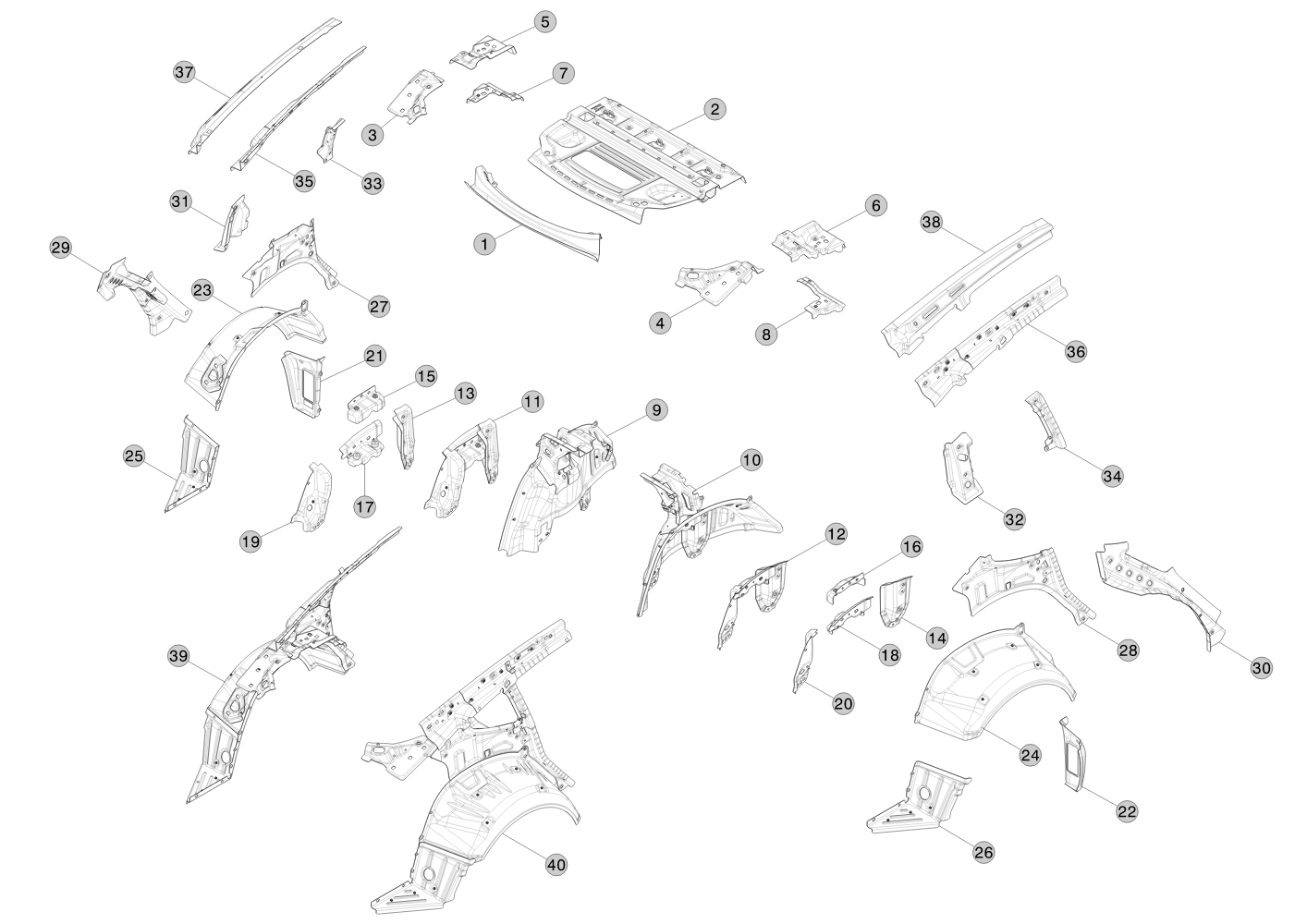 PANEL - REAR WHEELHOUSE FRONT STIFFENER - RIGHT HAND – 1076620-S0-D