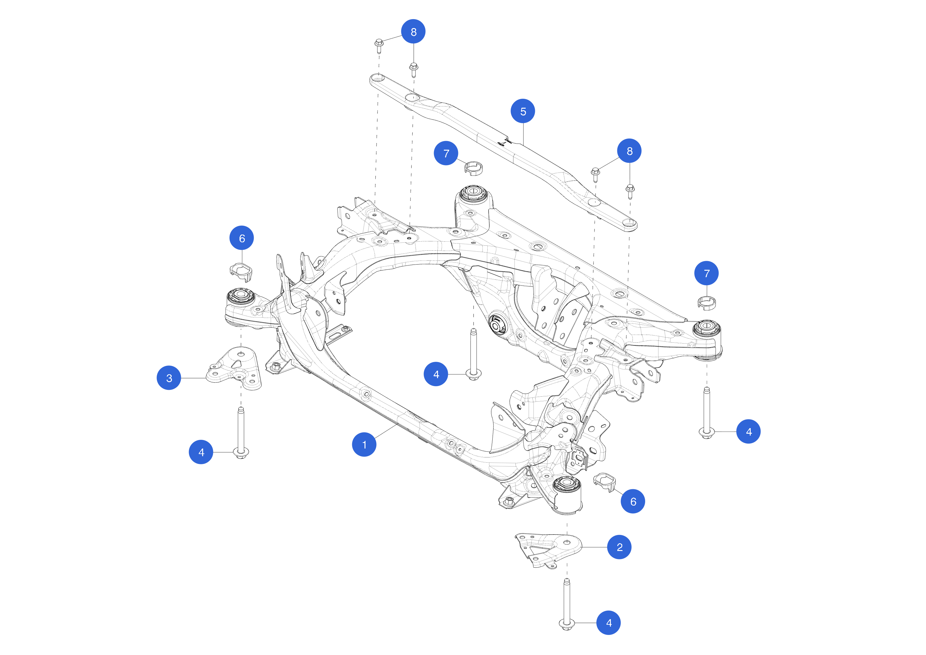 REAR SUBFRAME SHEAR PLATE- FRONT - LEFT HAND – 1044573-00-D