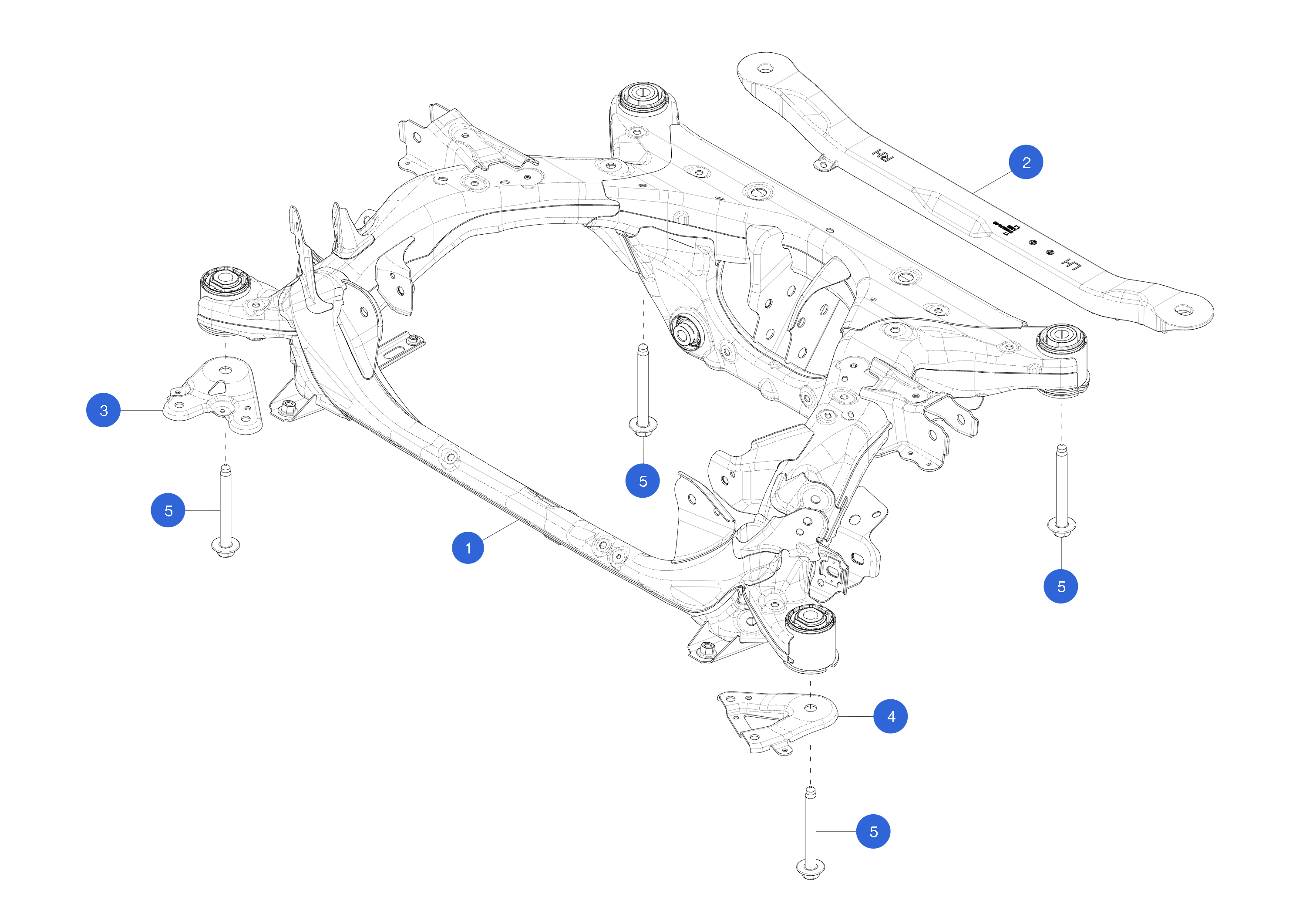 REAR SUBFRAME ASSEMBLY – 1344580-00-B