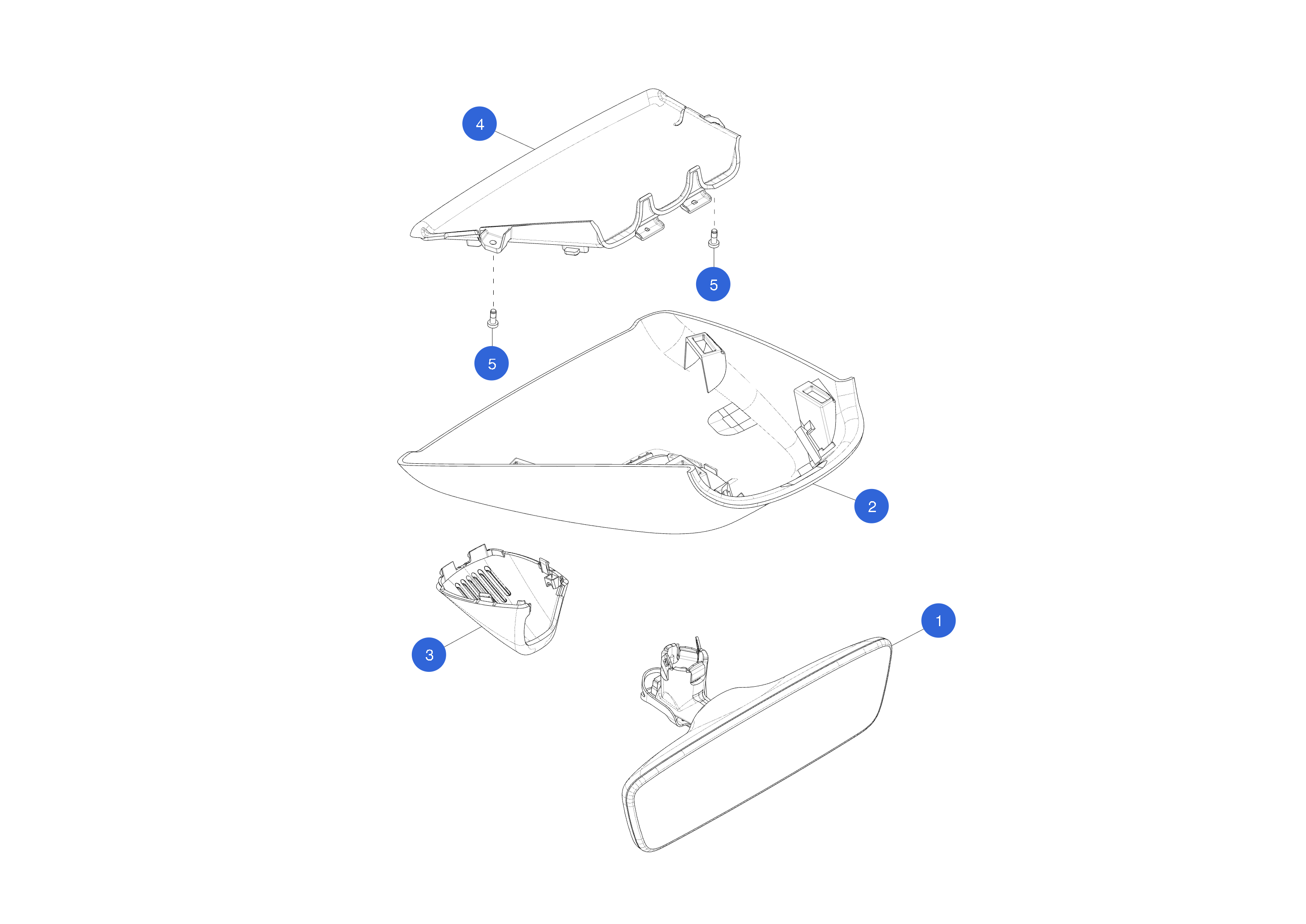 REAR VIEW MIRROR -  ASSEMBLY -  CN – 1763337-00-D