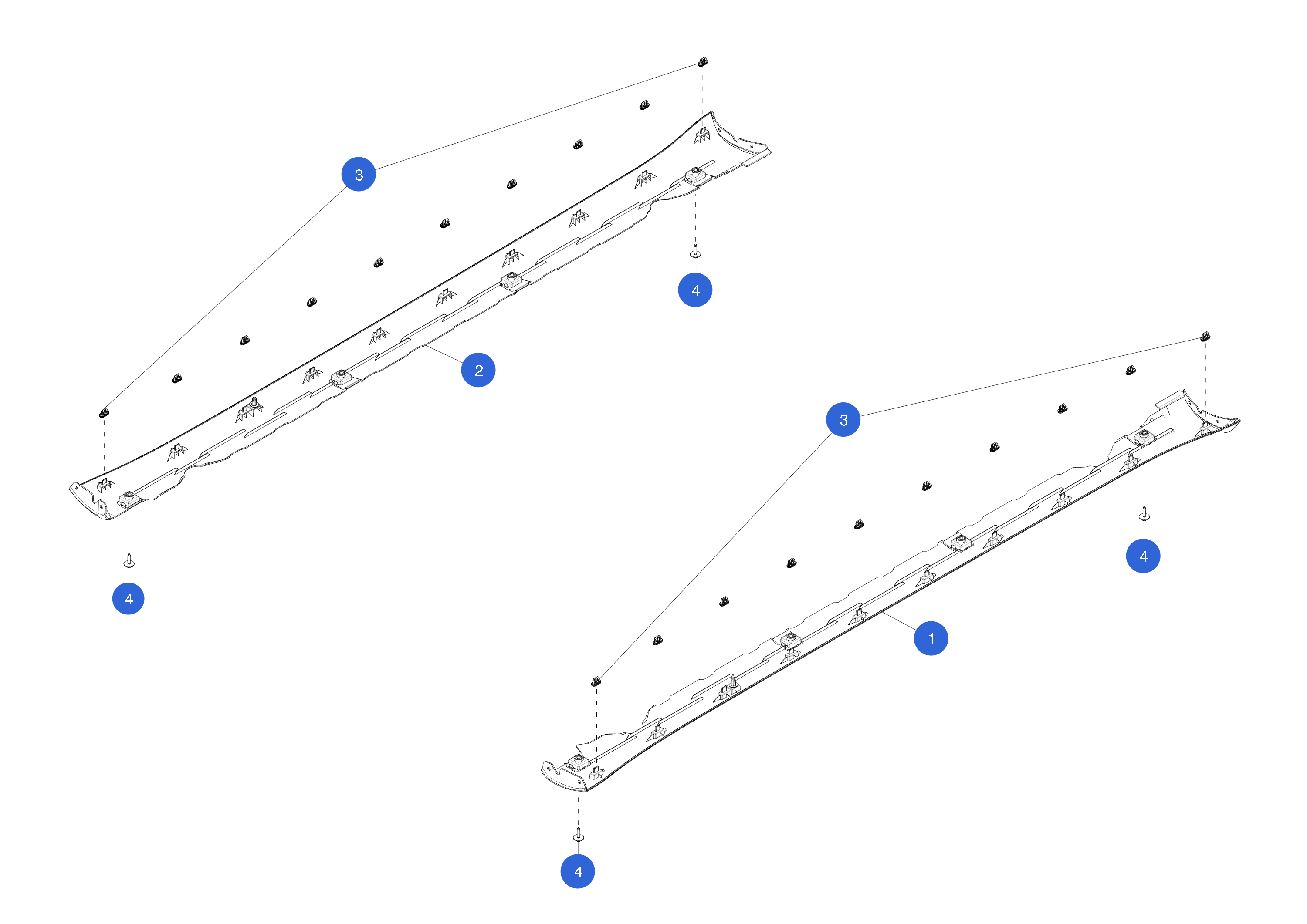 TRIM CLIP - SEAL - 21X6 SLOT - .65-1.2 - STEEL (50 pcs.) – 1110167-00-A