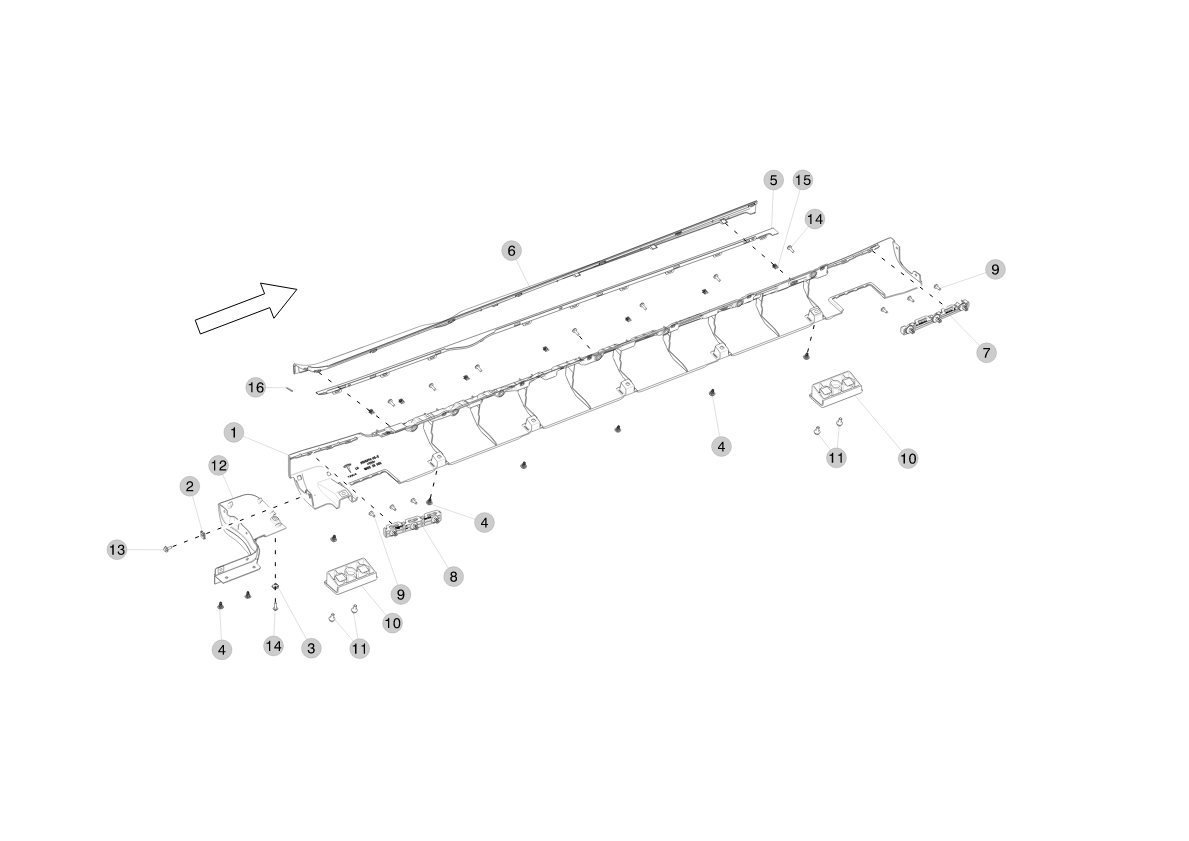BOLT AND WASHER - M6X12 - STEEL[8.8] - PC - ZNFL (8 pcs.) – 1060685-00-B