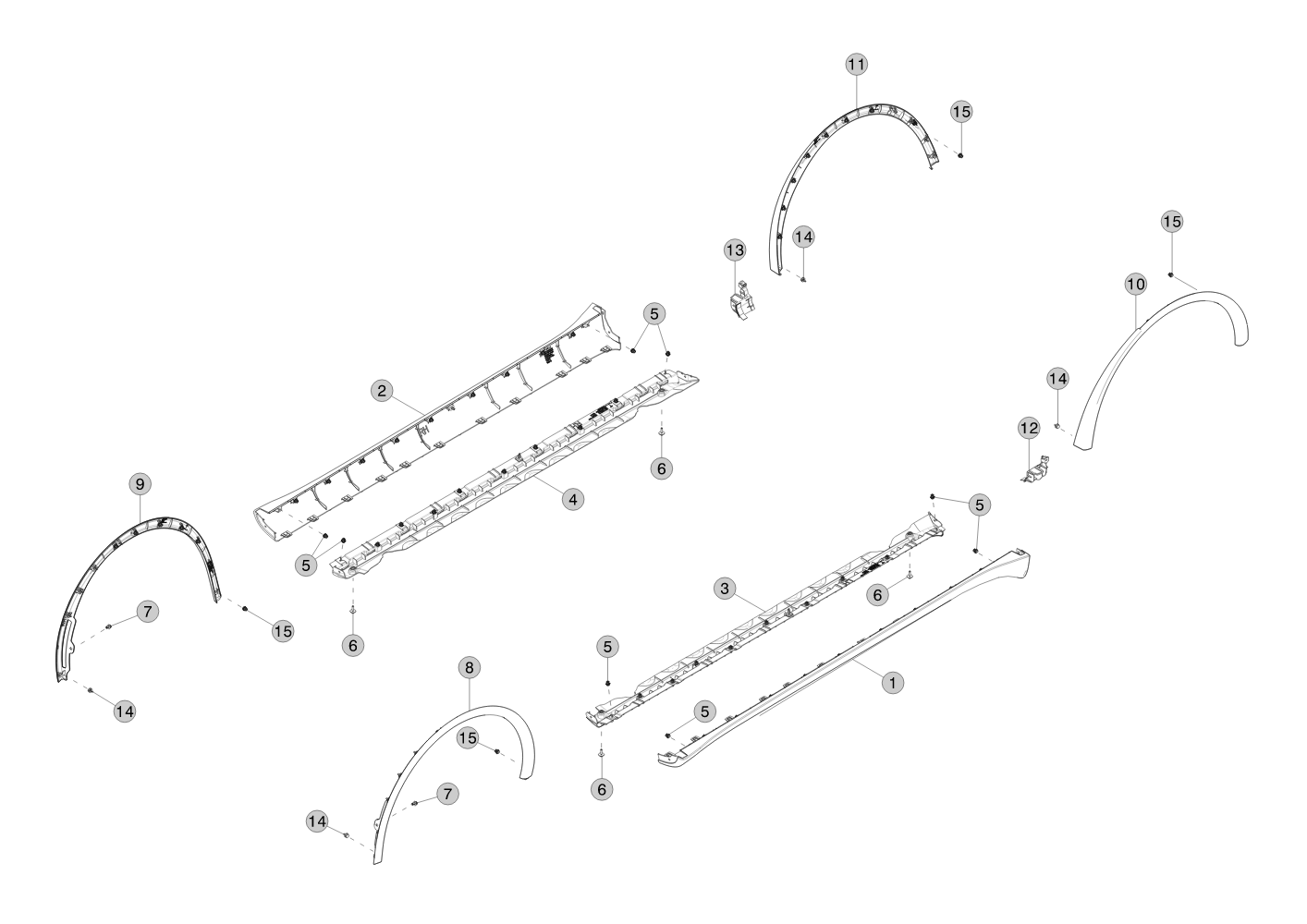 TRIM CLIP,7MM,1.7-3PL,POM,[B] (50 pcs.) – 1016078-00-B