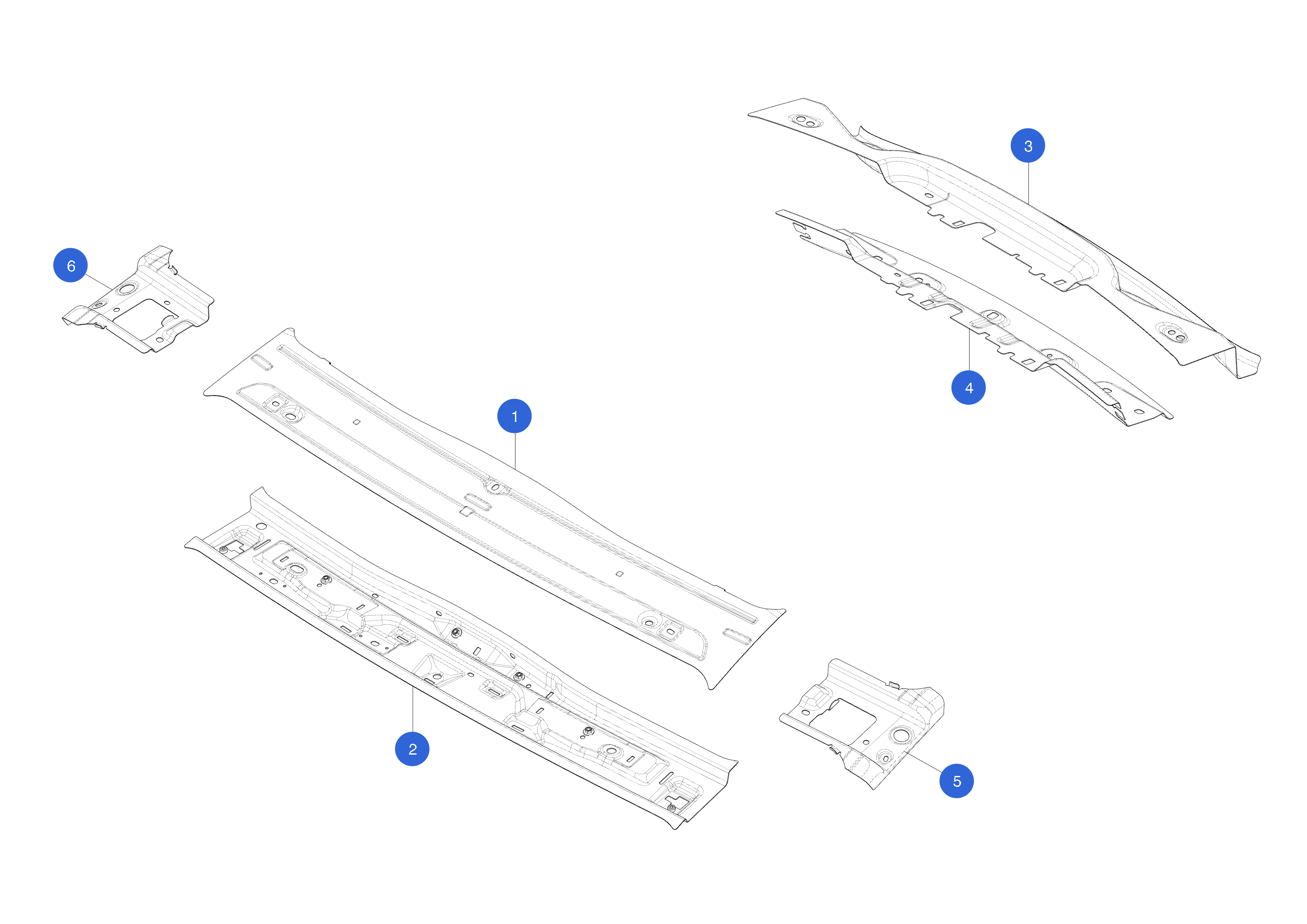 PANEL - REAR HEADER LOWER – 1888554-SD-G