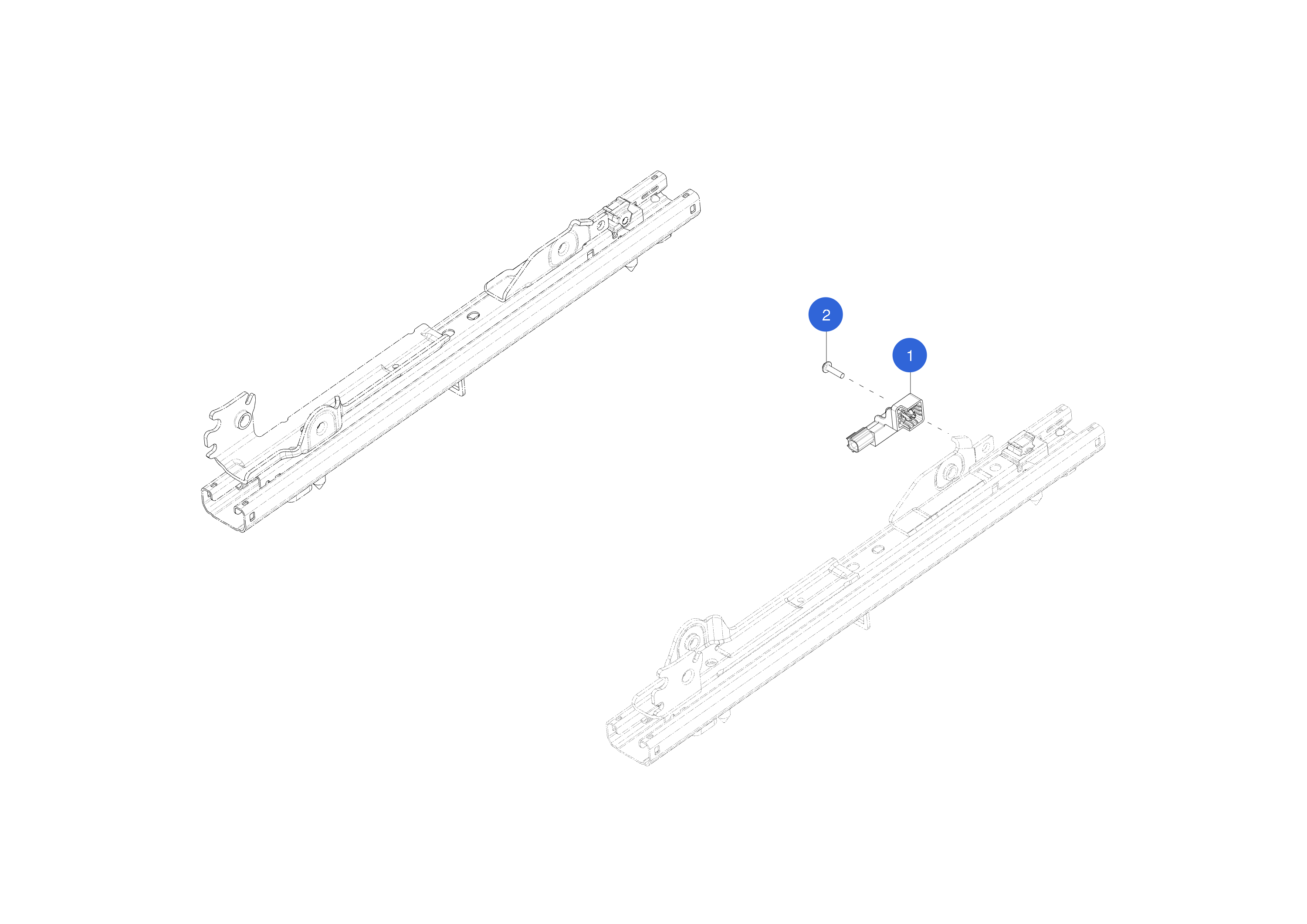 BOLT PF, 50x22, STL ZNNI, DELTA PT R - SEAT TRACK POSITION SENSOR FASTENER – 1128592-00-A