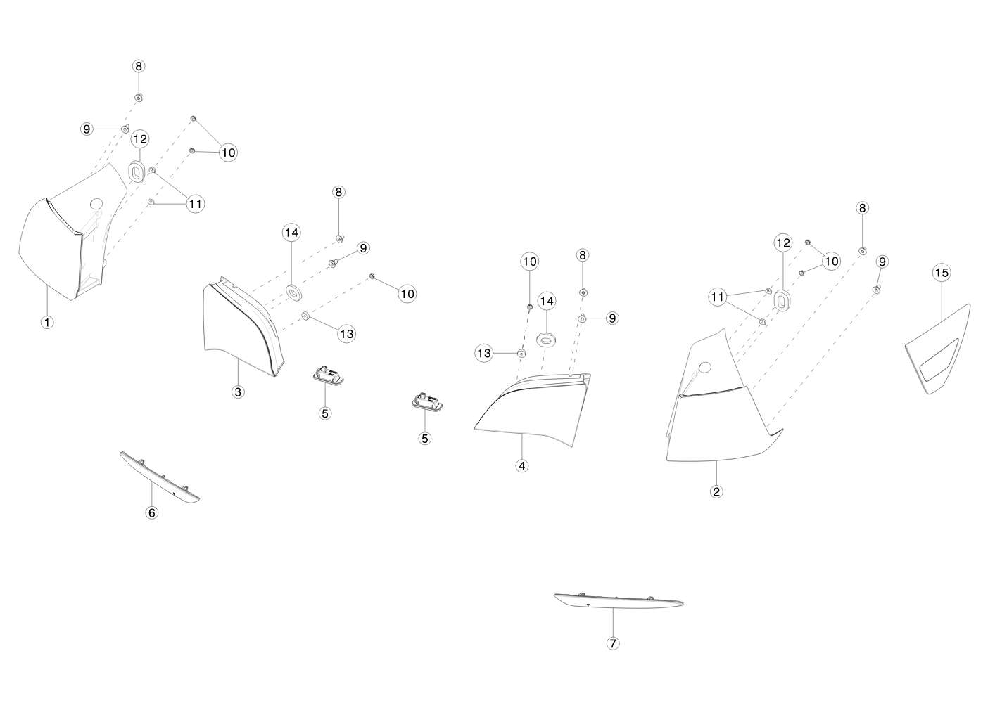 LAMP ASSEMBLY - REAR BODYSIDE ECE - LEFT HAND – 1077399-00-D