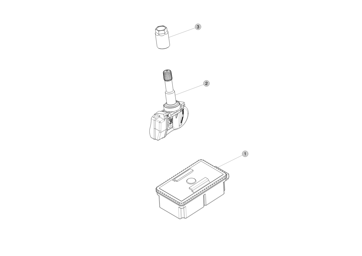 TIRE PRESSURE MONITORING SENSOR- BLUETOOTH- SILVER – 1490701-00-D