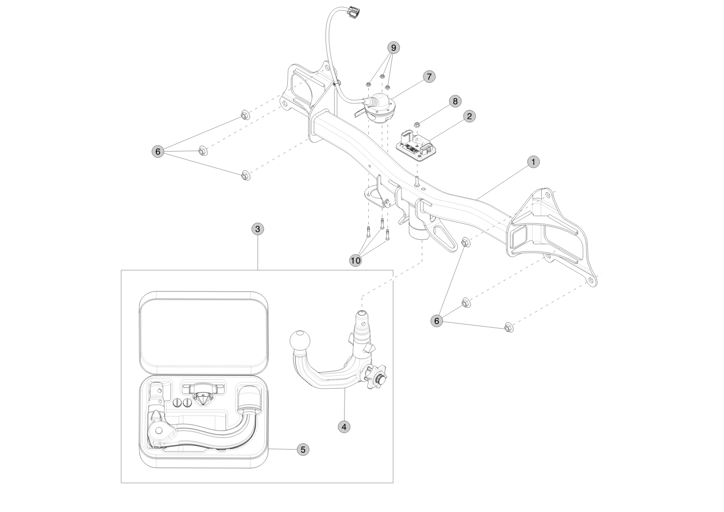 ASSEMBLY BALL NECK AND CASE - ECE – 1492820-00-A
