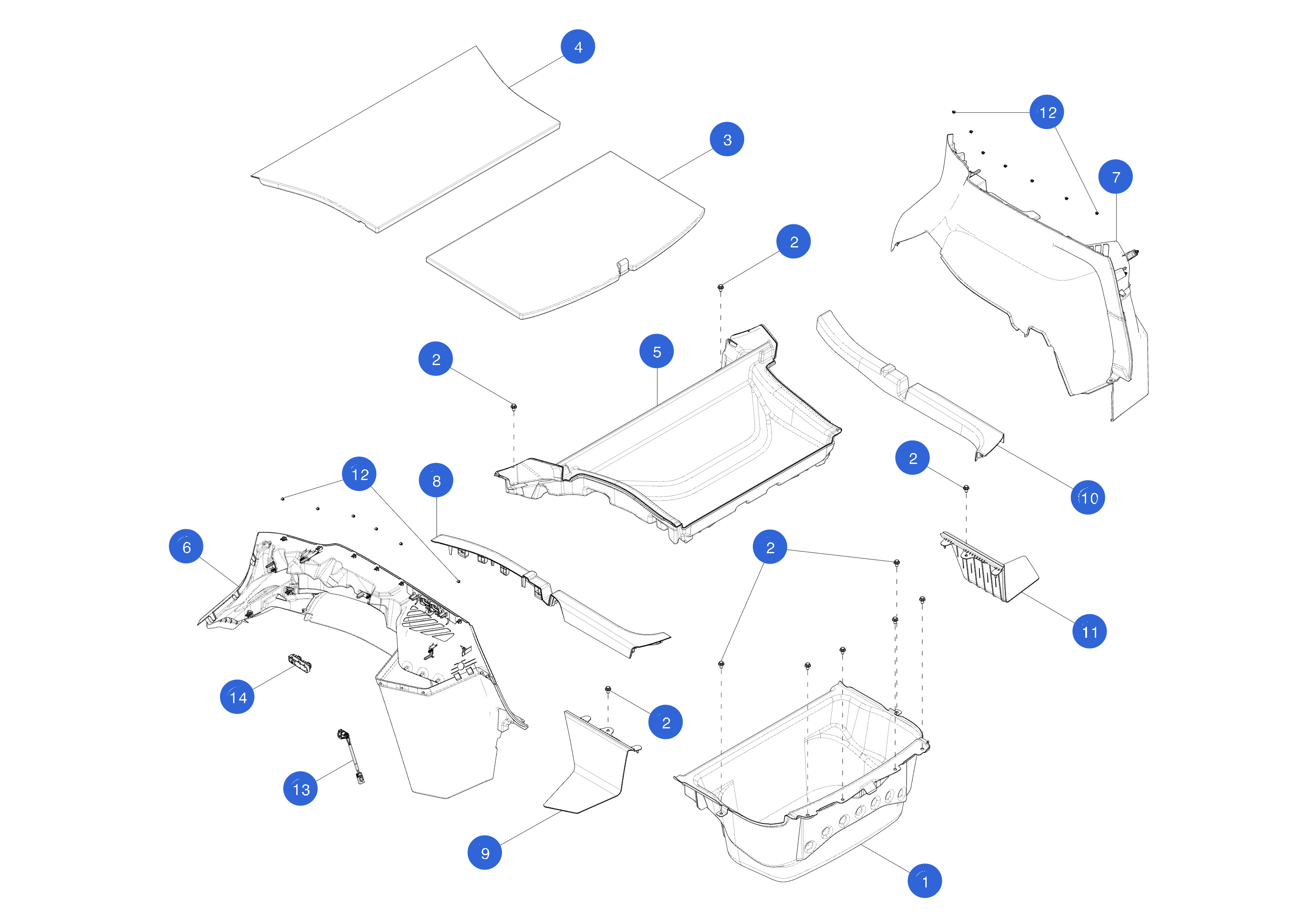 LOAD FLOOR BRACKET - RIGHT HAND (1 pcs.) 1 – 1641266-96-C