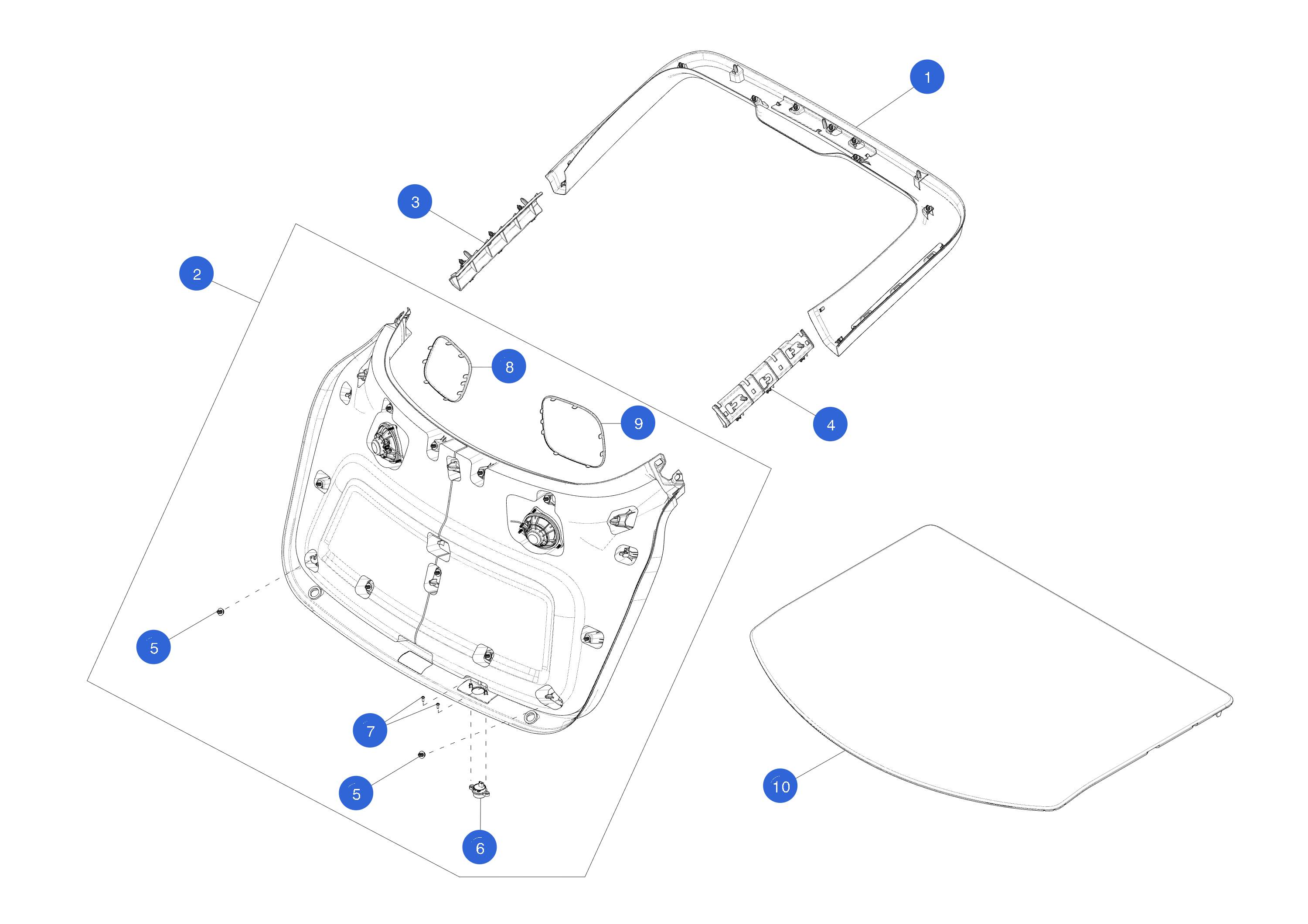MY SP, END ITEM, PARCEL SHELF (1 pcs.) – 1641293-00-H
