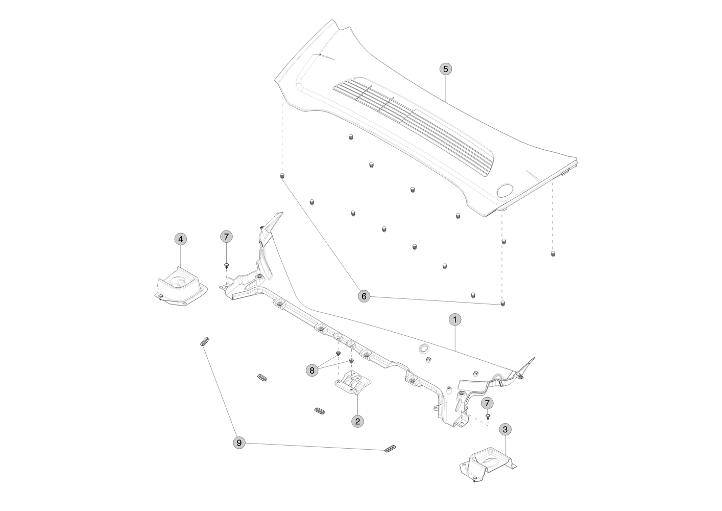 SCUFF PLATE - FRONT APRON PLASTIC RIGHT HAND (1 pcs.) – 1025212-00-D