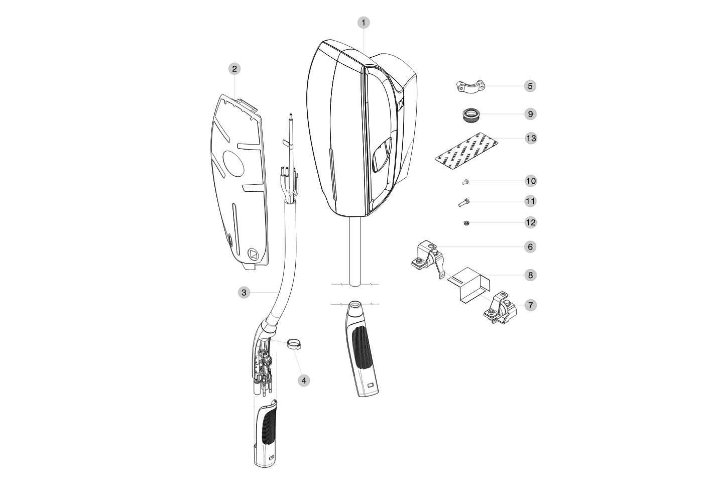 1 PHASE 40AMP CHARGE CABLE ASSEMBLY - EUROPE (1 pcs.) – 1042448-00-C