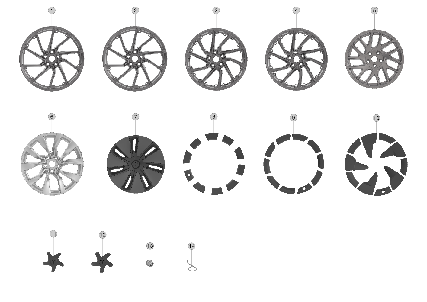19 INCH HELIX CENTER CAP (4 pcs.) – 1344234-00-B