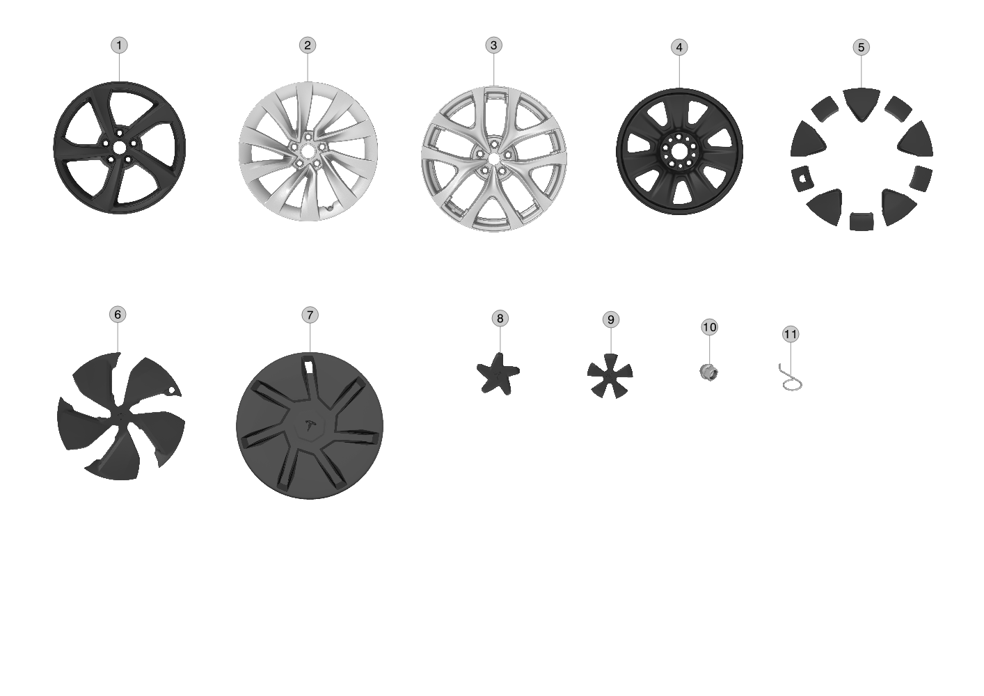 18 INCH STANDARD WHEEL COVER (4 pcs.) – 2188234-00-B