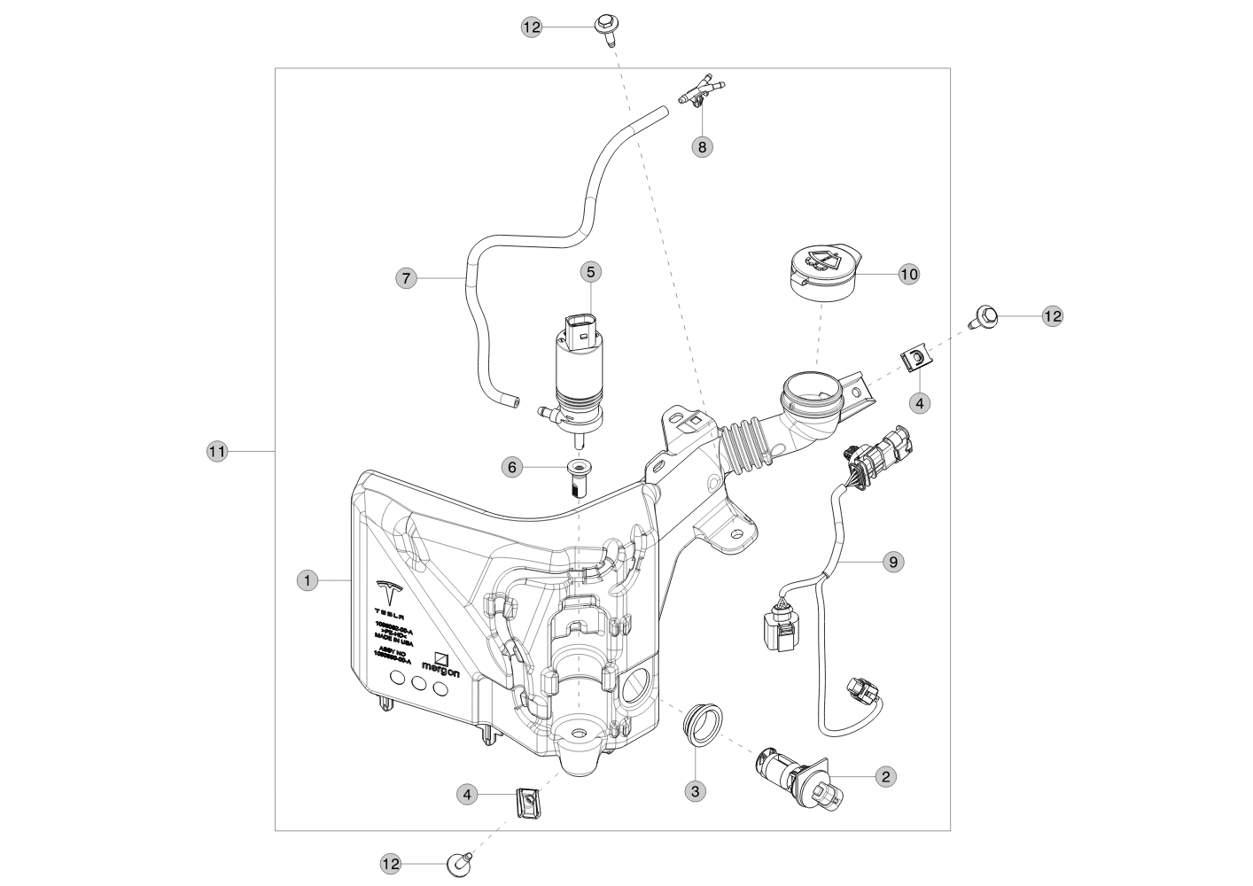 BOLT&amp;WSHR[FL],HX,M6x16,STL[88],ZNNI[BLCK],MAT (1 pcs.) – 1083017-00-A
