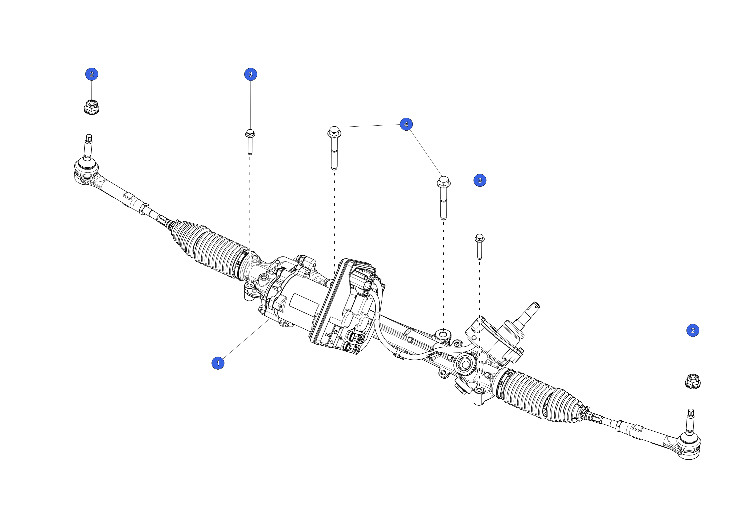 STEERING GEAR ASSEMBLY - LEFT HAND DRIVE – 2188831-00-B