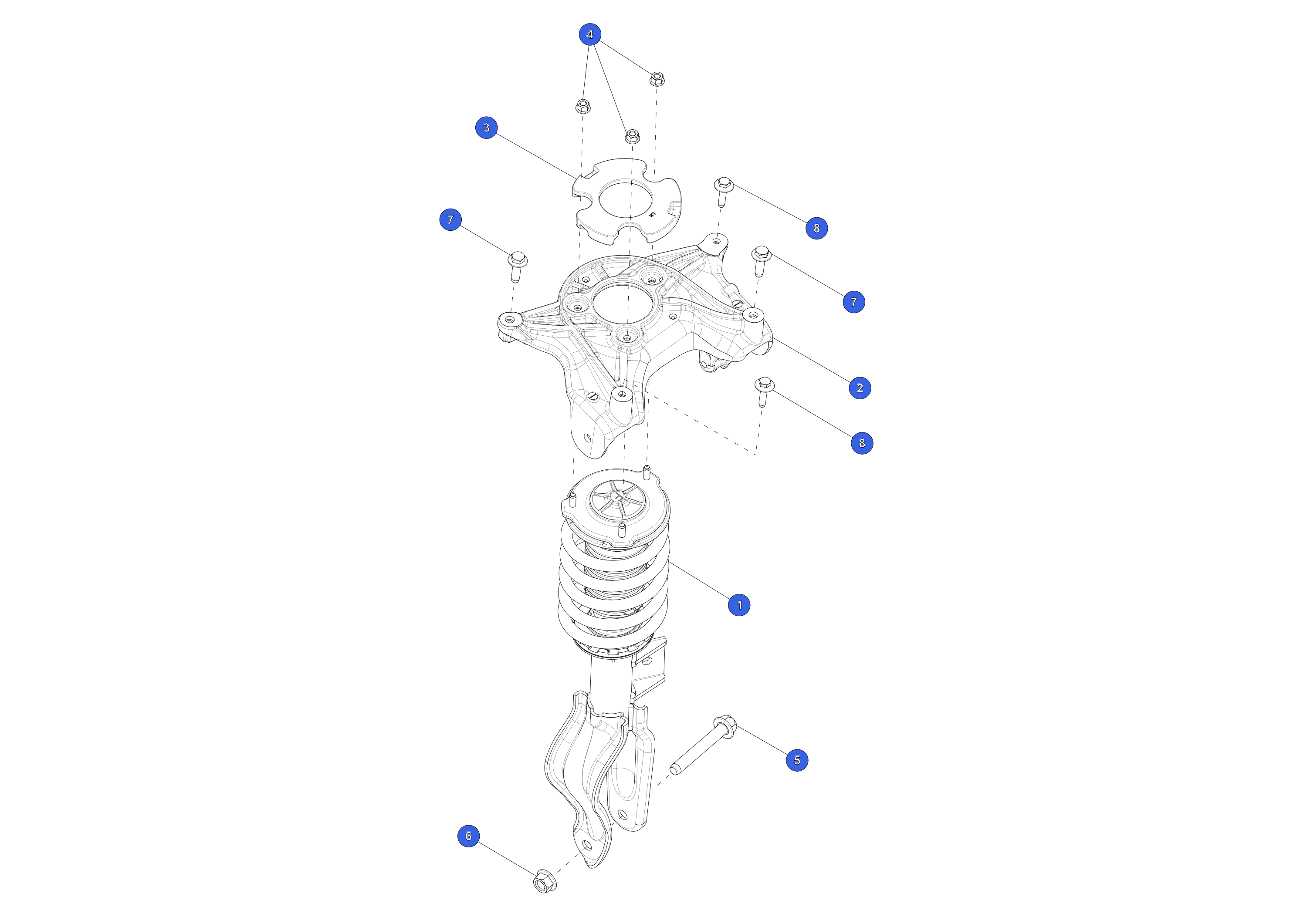 DAMPER ASSEMBLY COIL - PERFORMANCE - FRONT RIGHT HAND – 1288376-99-B