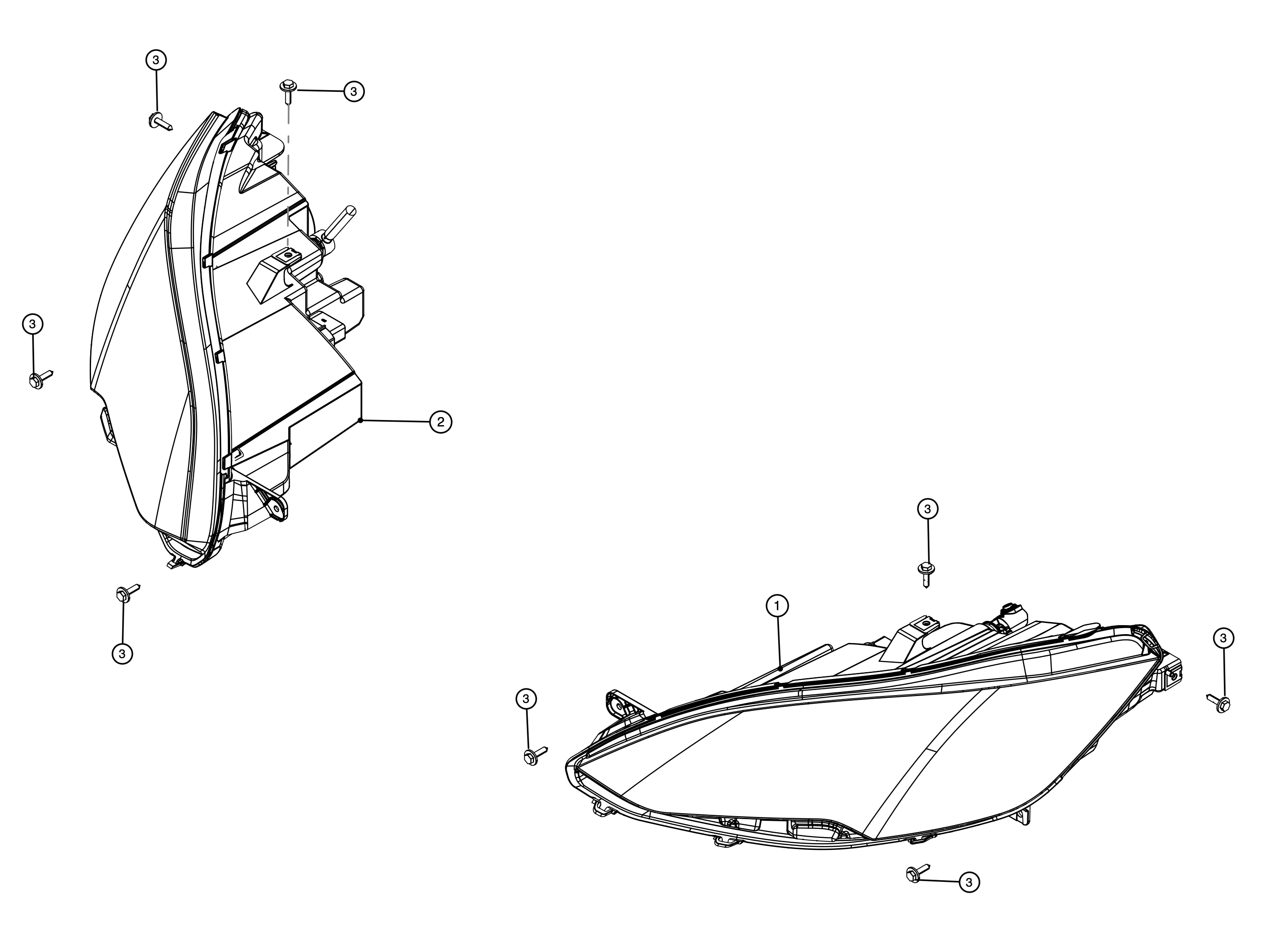 HEAD LAMP ASEMBLY LEFT HAND DRIVE BASE RIGHT HAND SIDE – 1058170-00-D