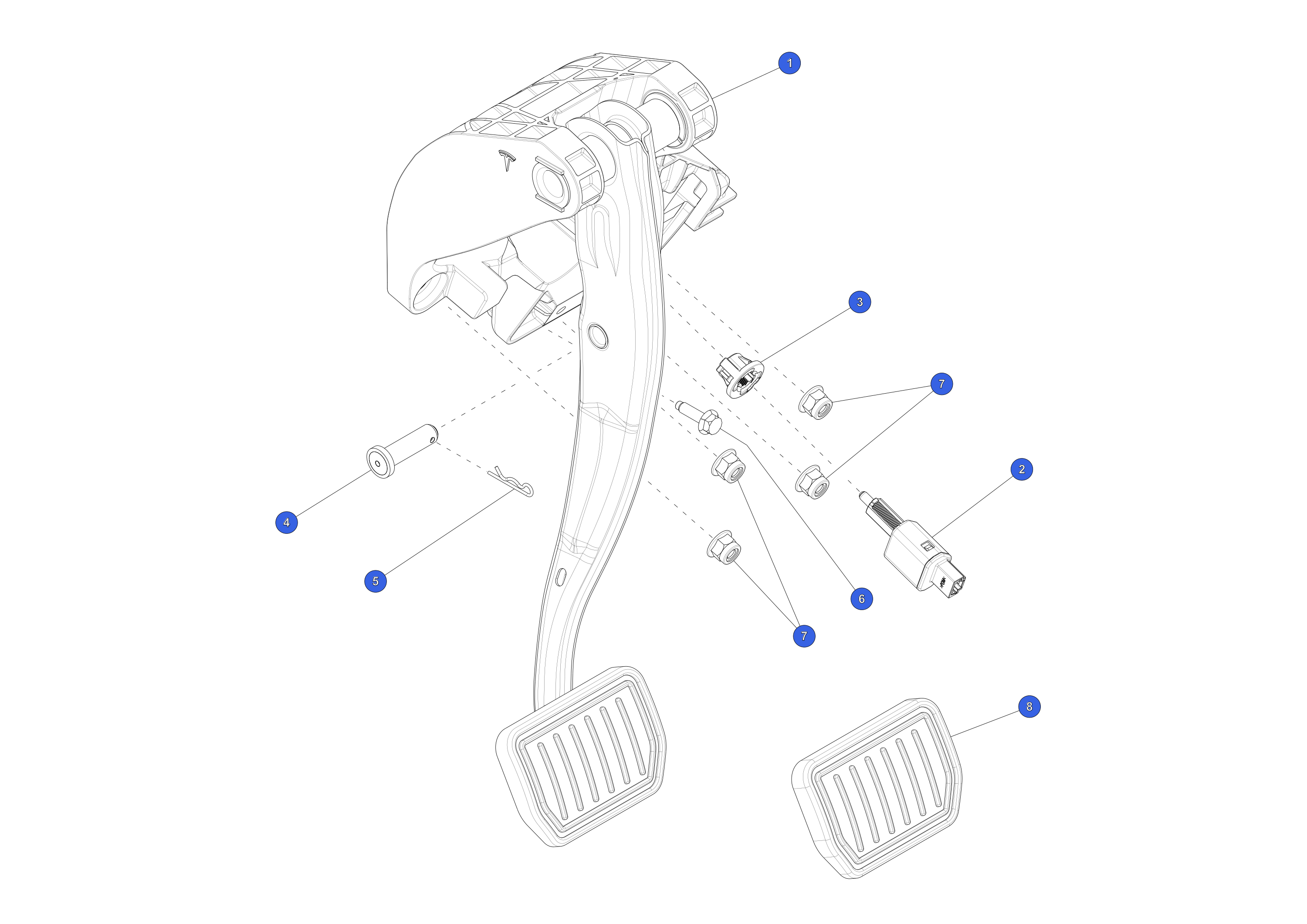 BRAKE PEDAL ASSEMBLY - BASE – 1188691-50-A