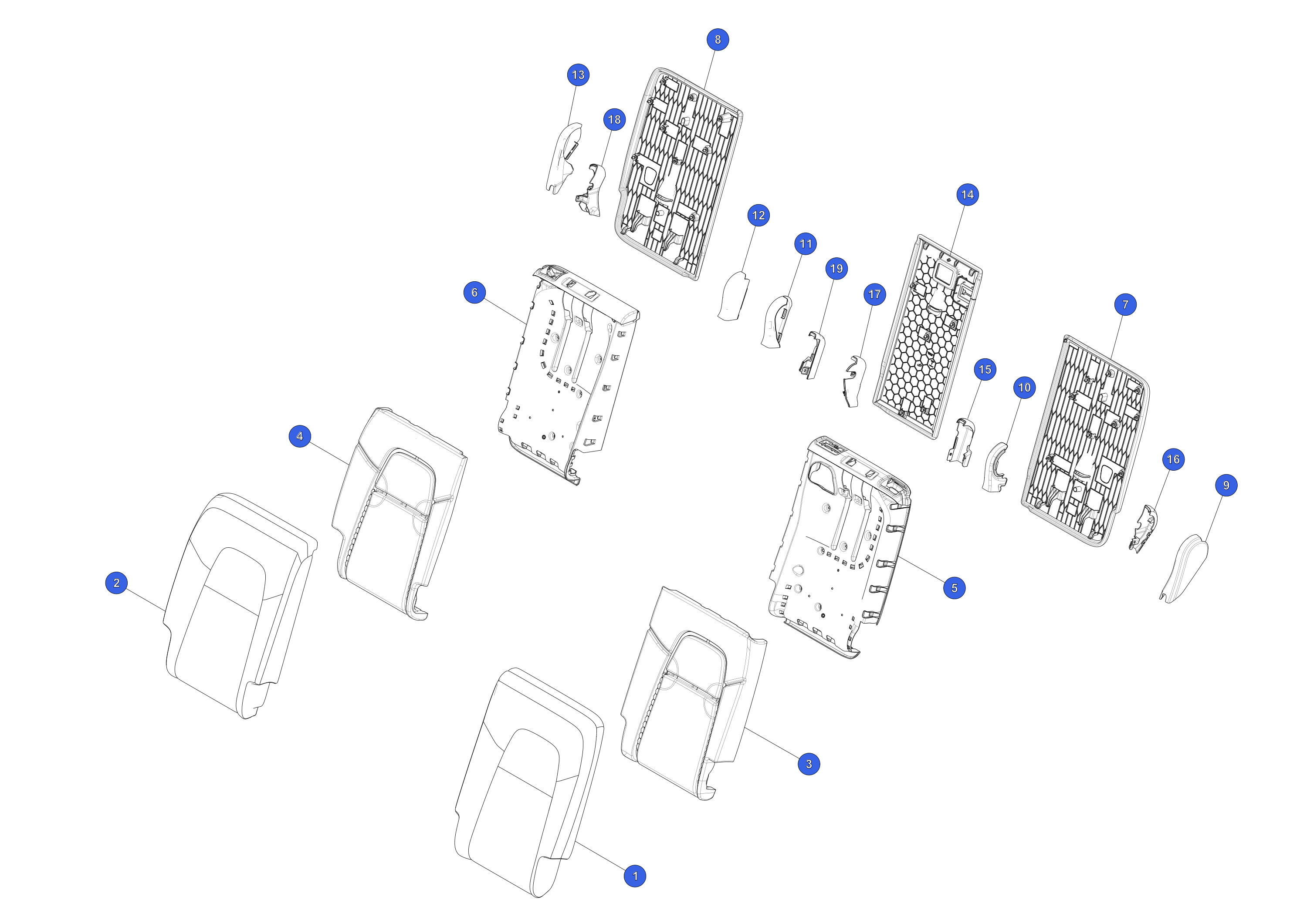 SECOND ROW BACKPANEL - CENTER – 1493924-00-E