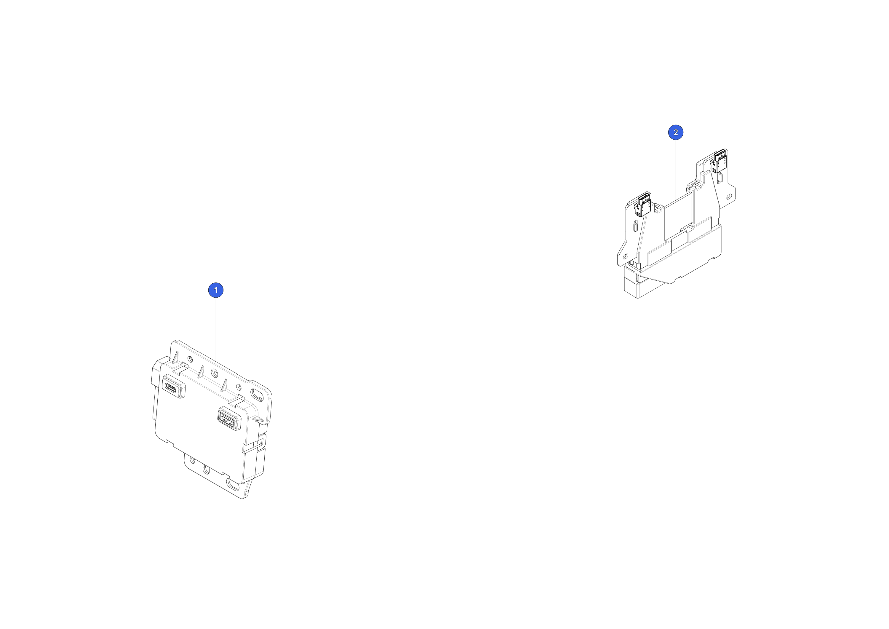 FRONT USB HUB ASSEMBLY – 1656787-00-B