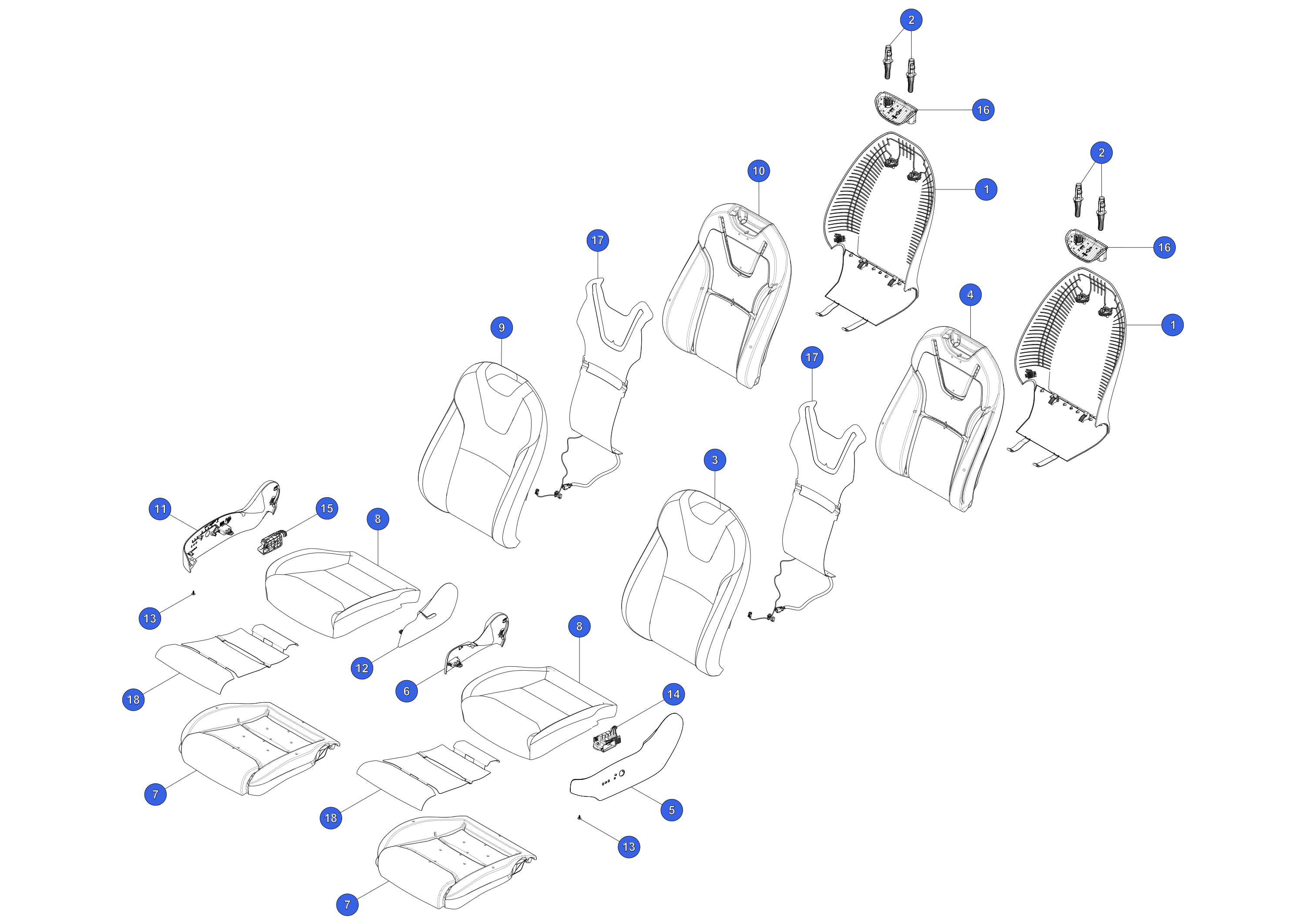 1ST ROW HEADREST POST GUIDE ASSEMBLY – 1098556-99-B