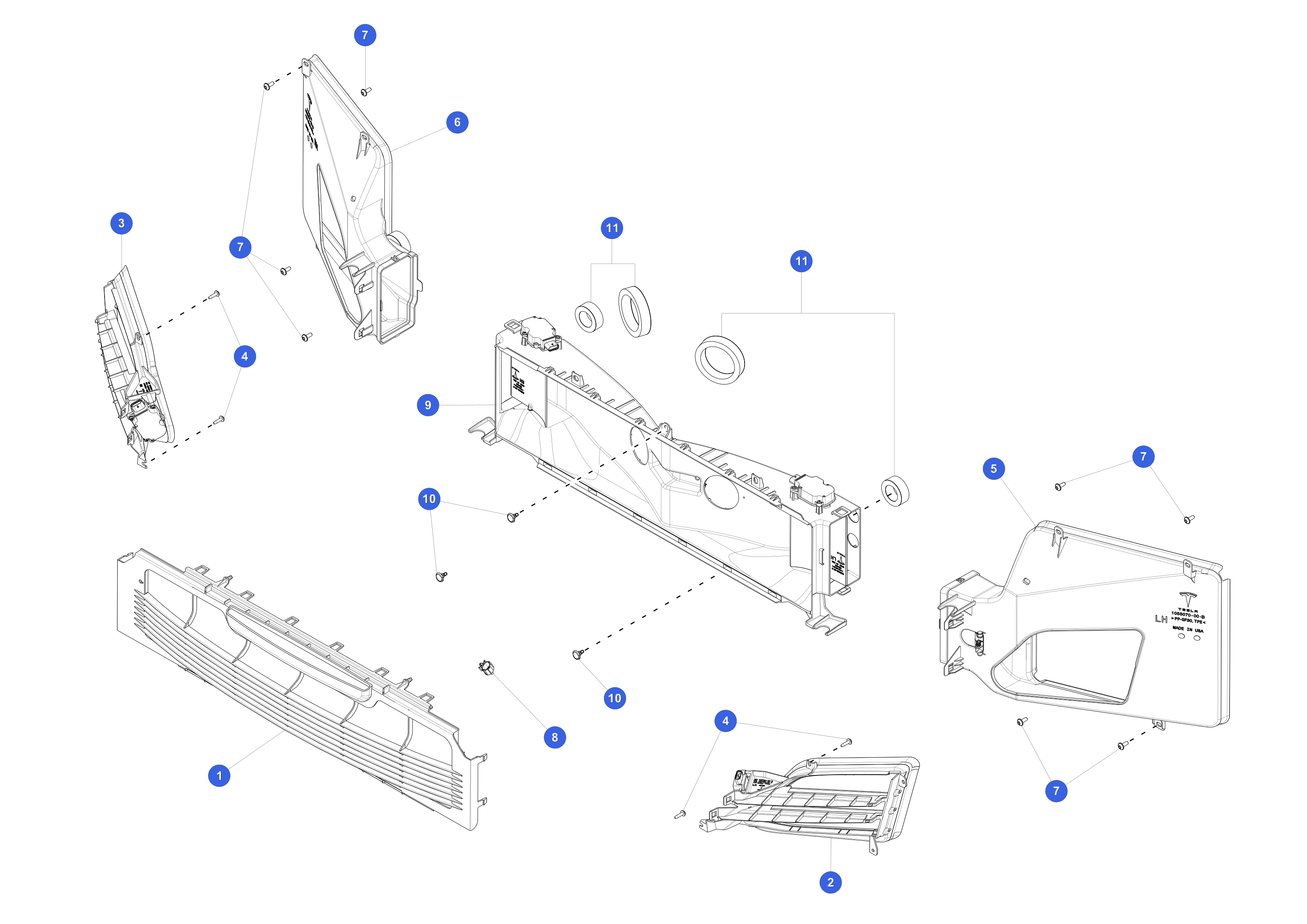 ASY, DUCTING FR END RR RH, MS2 – 1058024-00-C